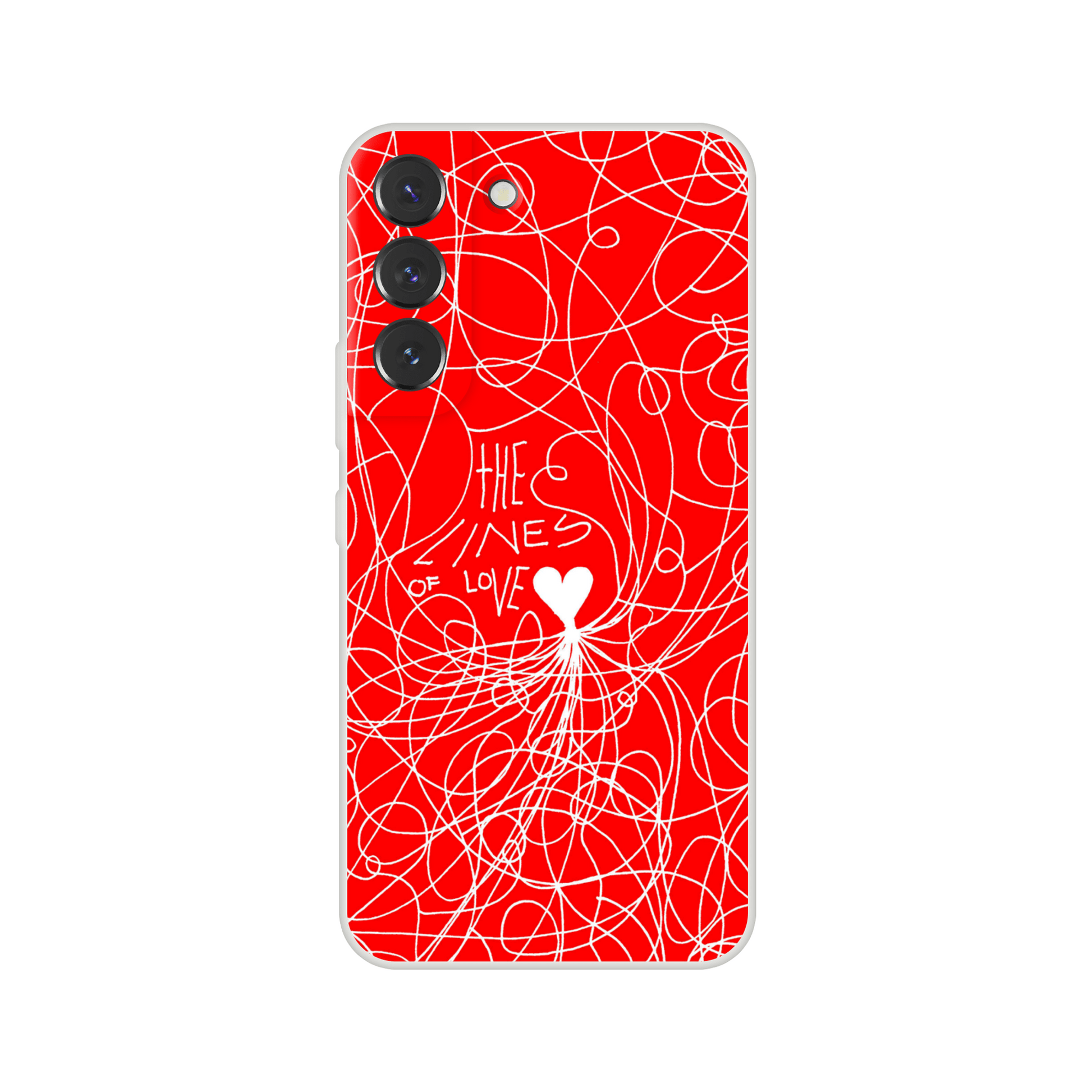 The Lines of Love (Red Edition) - Flexi iPhone Case Phone case