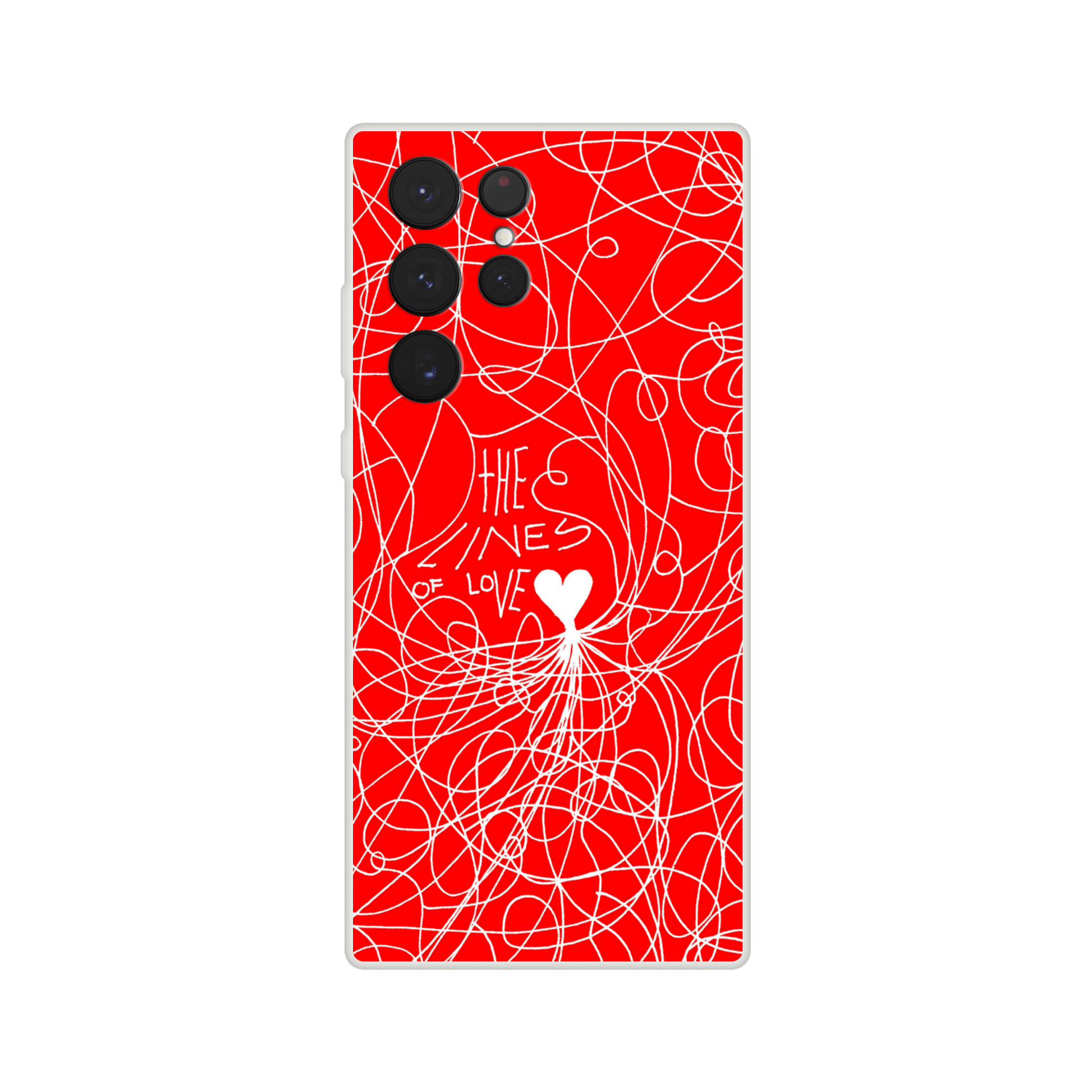 The Lines of Love (Red Edition) - Flexi iPhone Case Phone case