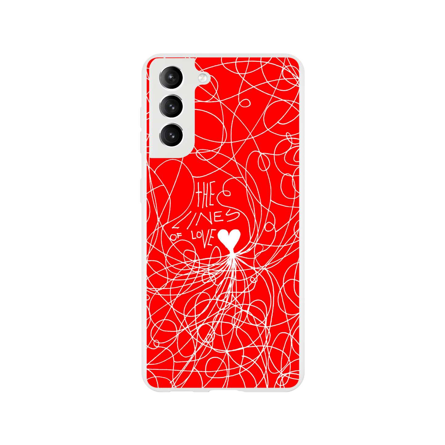 The Lines of Love (Red Edition) - Flexi iPhone Case Phone case