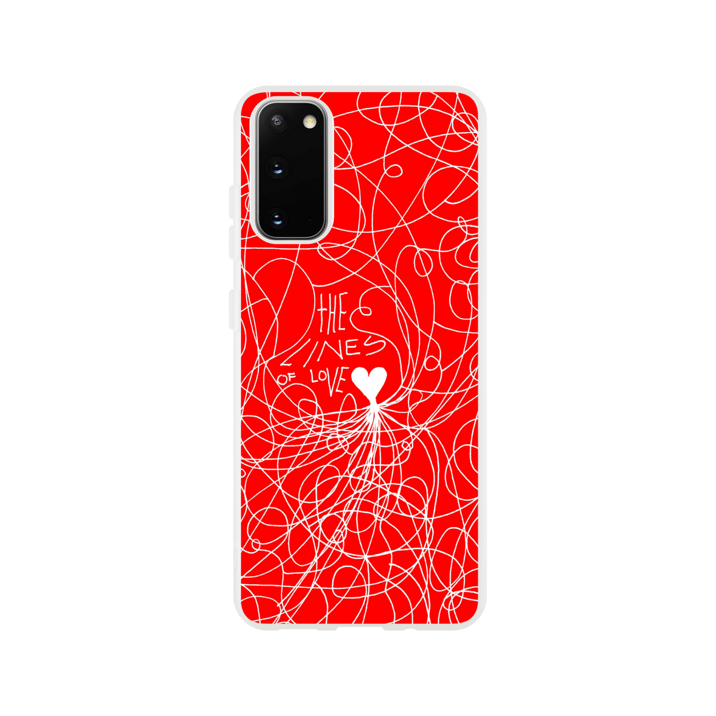 The Lines of Love (Red Edition) - Flexi iPhone Case Phone case