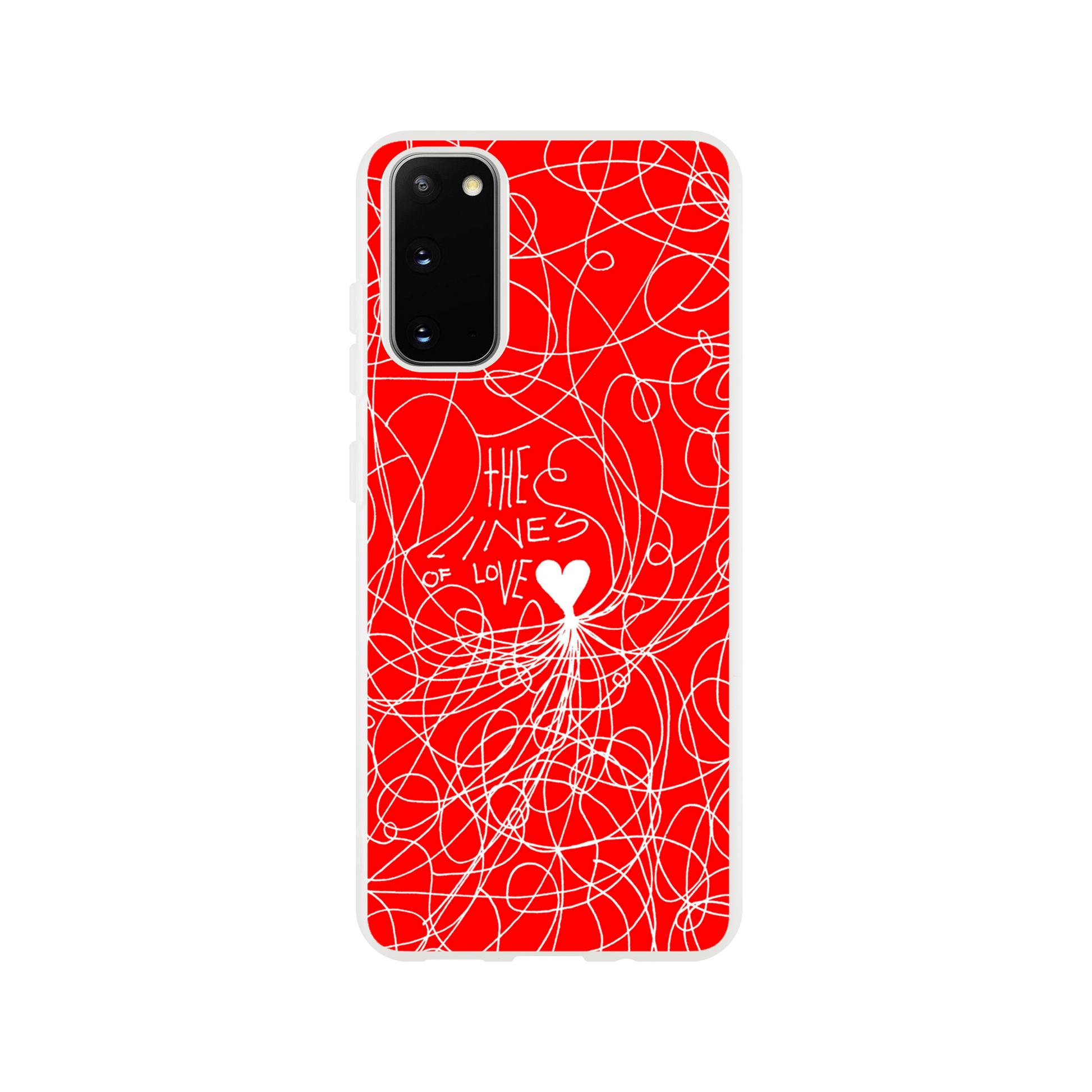 The Lines of Love (Red Edition) - Flexi iPhone Case Phone case