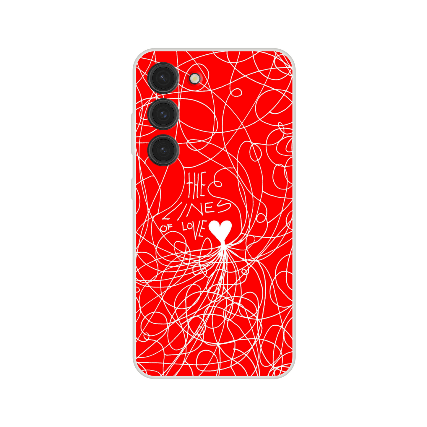 The Lines of Love (Red Edition) - Flexi iPhone Case Phone case