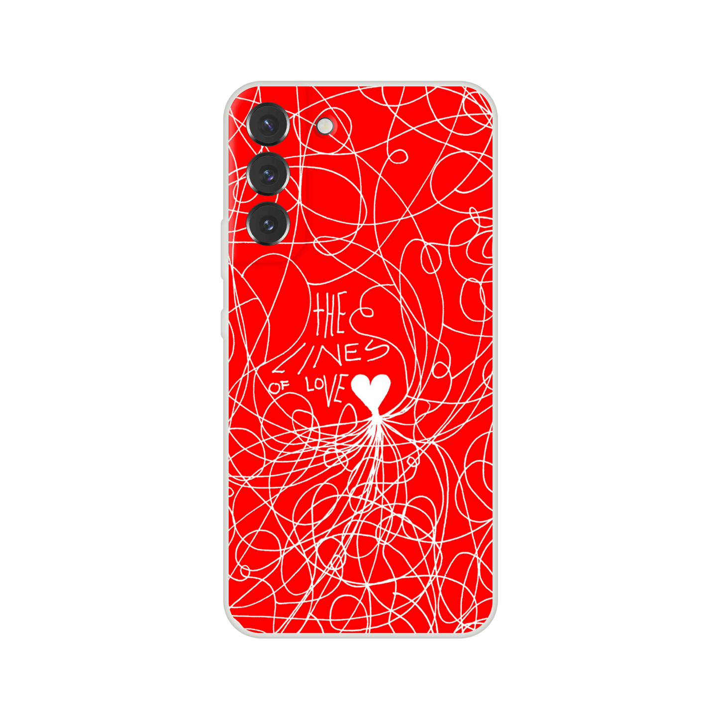 The Lines of Love (Red Edition) - Flexi iPhone Case Phone case