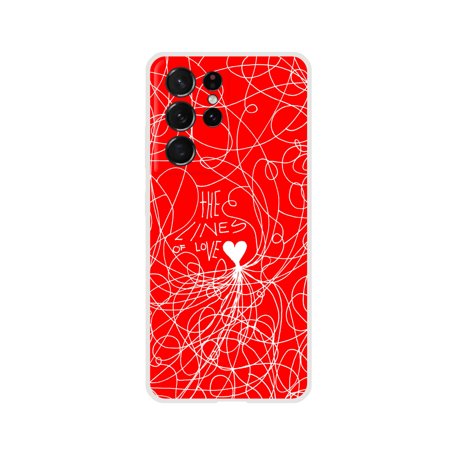 The Lines of Love (Red Edition) - Flexi iPhone Case Phone case