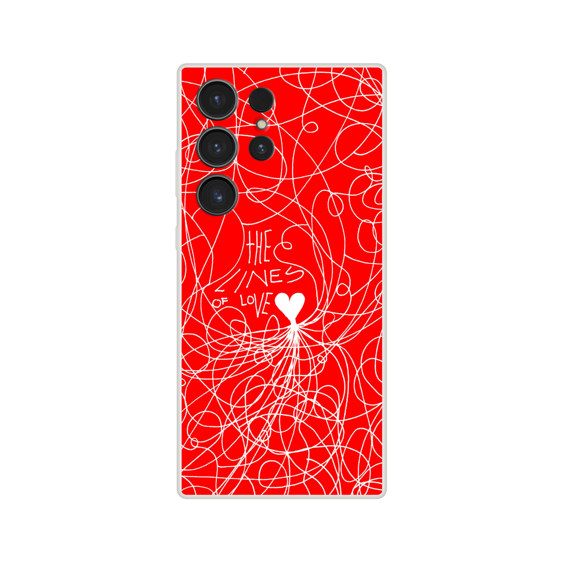 The Lines of Love (Red Edition) - Flexi iPhone Case Phone case