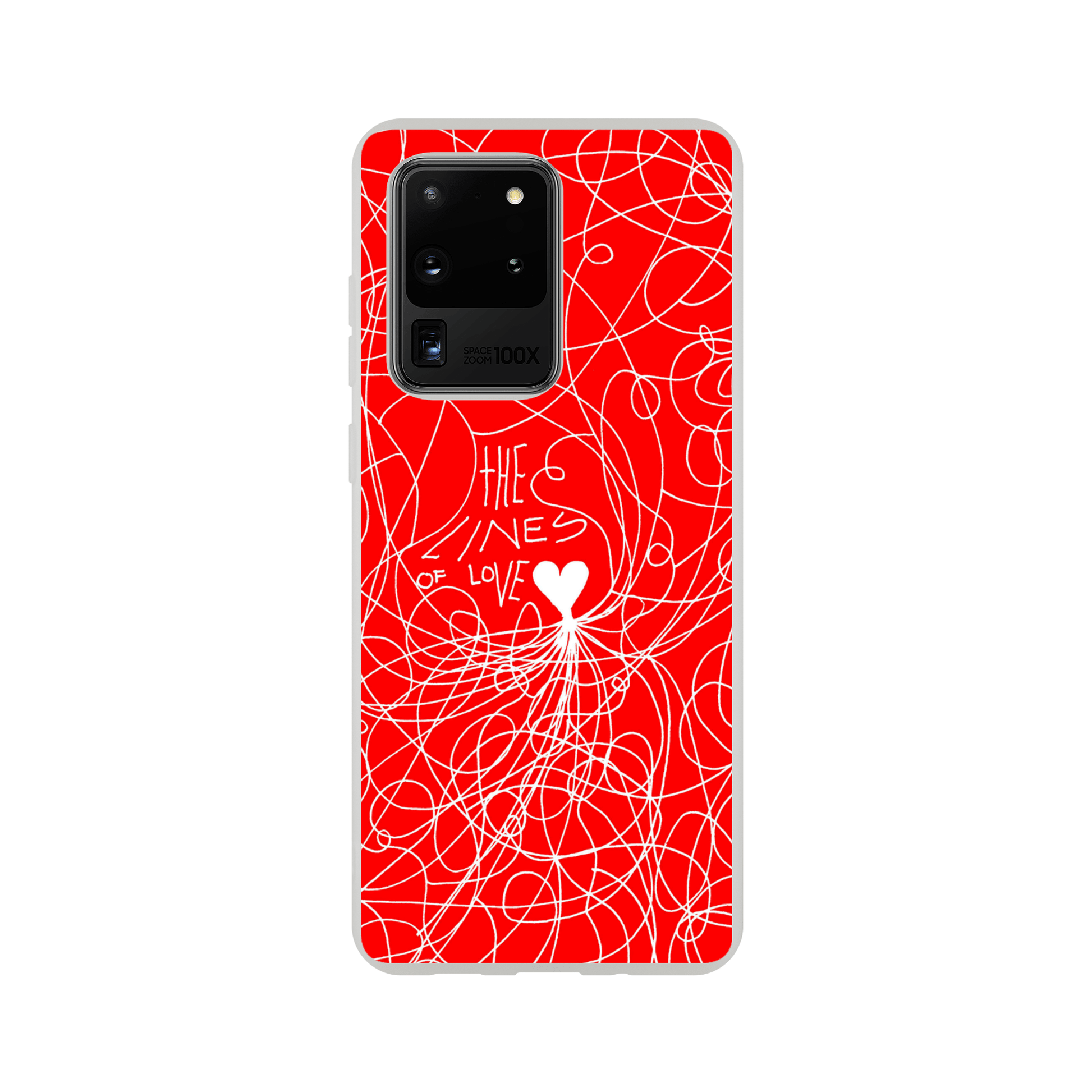 The Lines of Love (Red Edition) - Flexi iPhone Case Phone case
