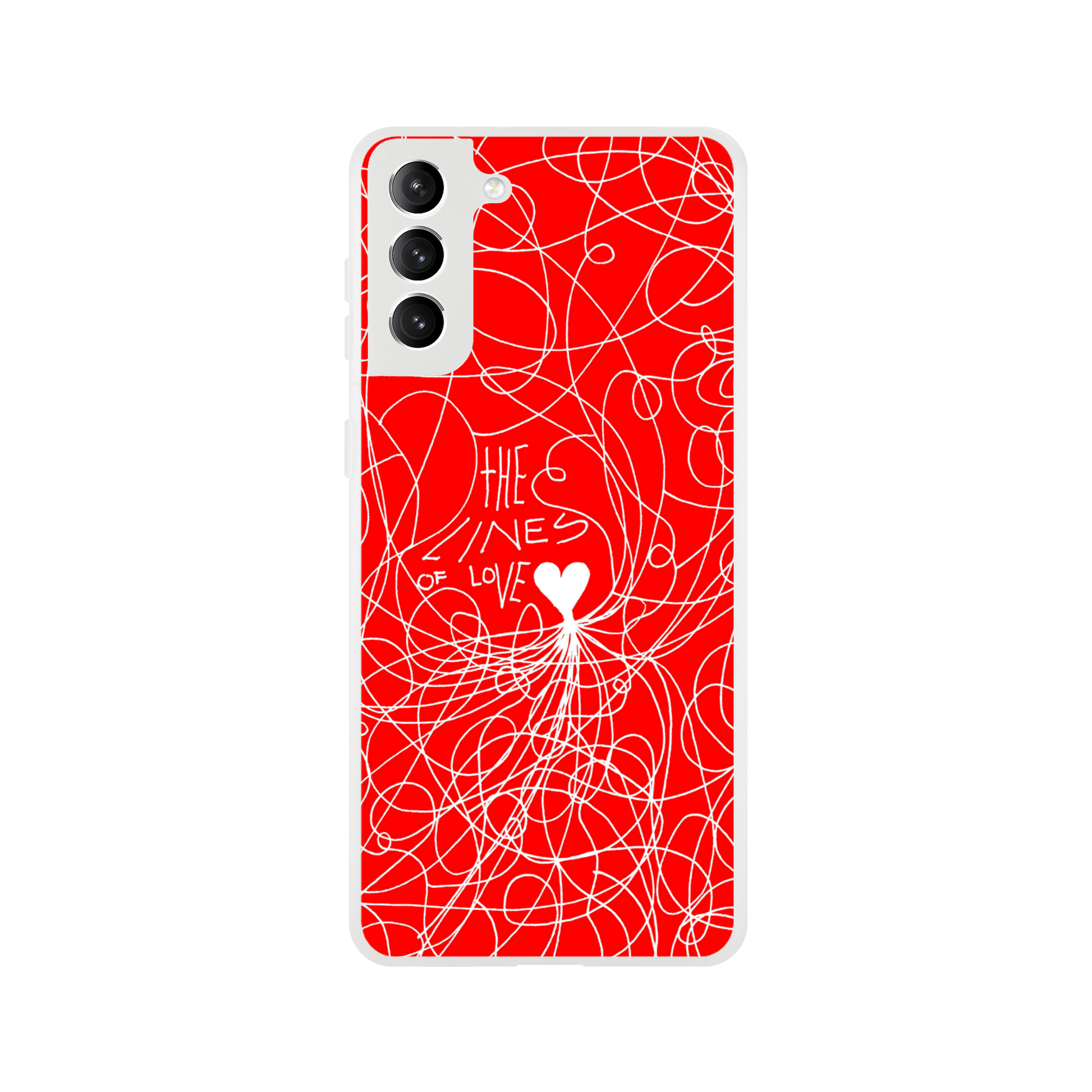 The Lines of Love (Red Edition) - Flexi iPhone Case Phone case