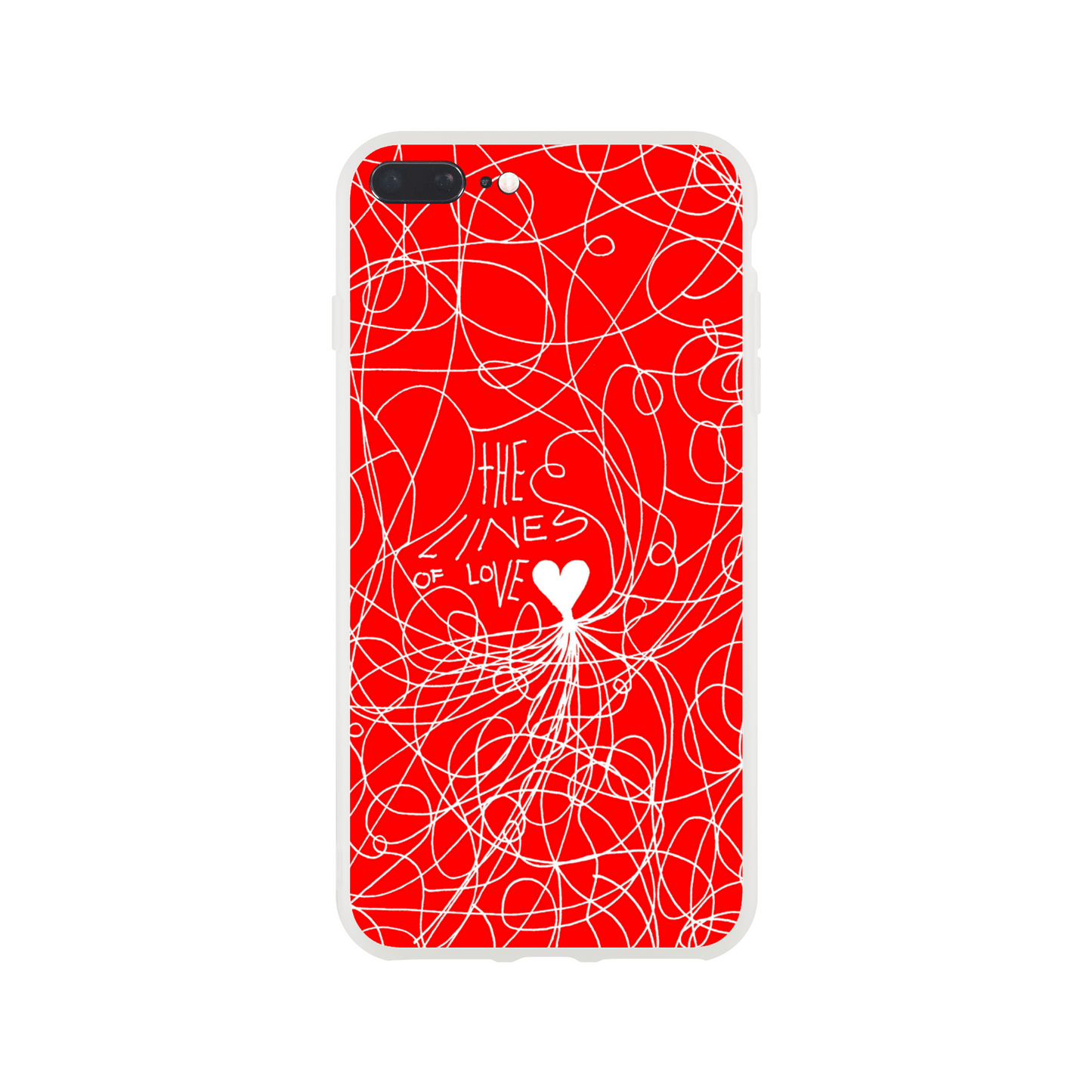 The Lines of Love (Red Edition) - Flexi iPhone Case Phone case
