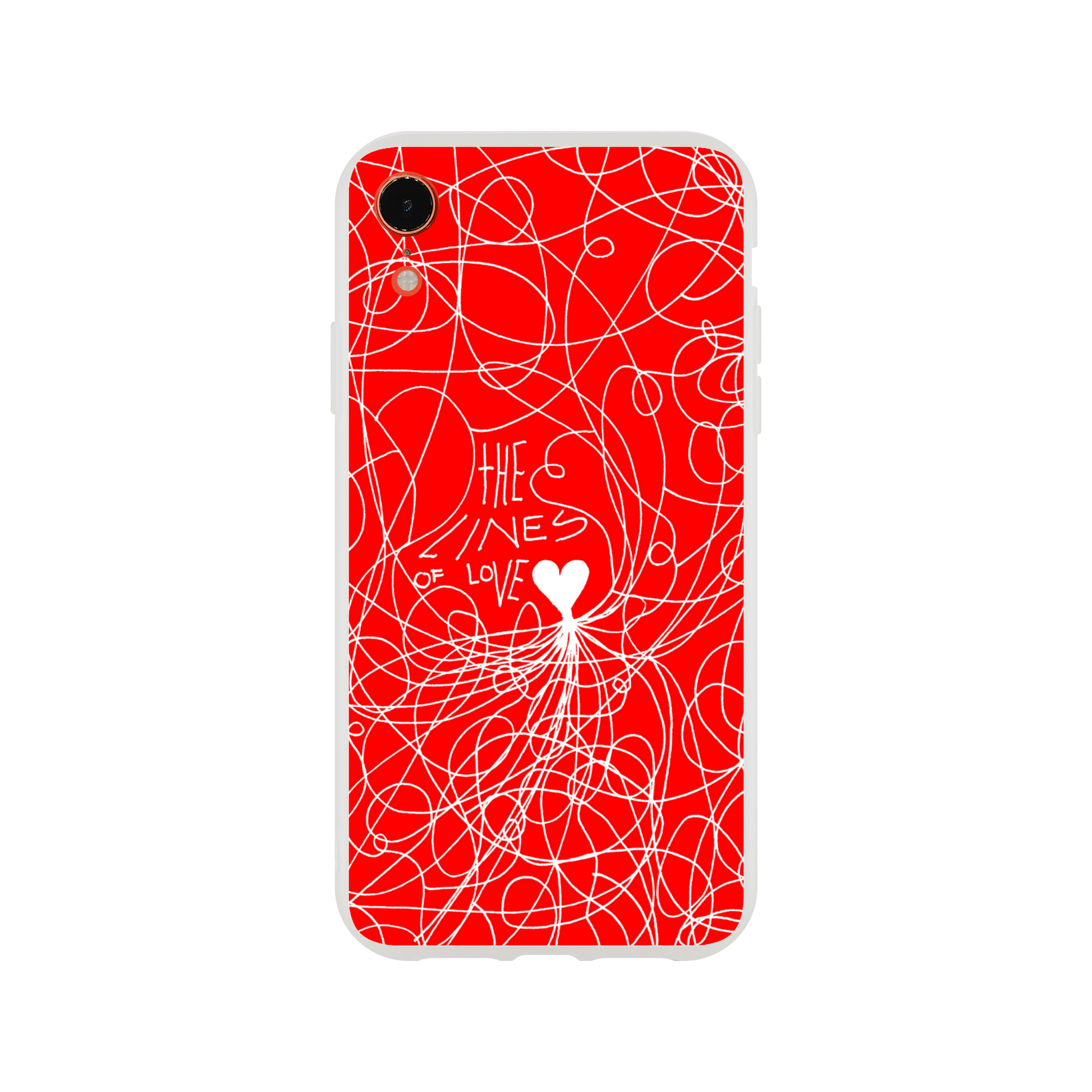The Lines of Love (Red Edition) - Flexi iPhone Case Phone case