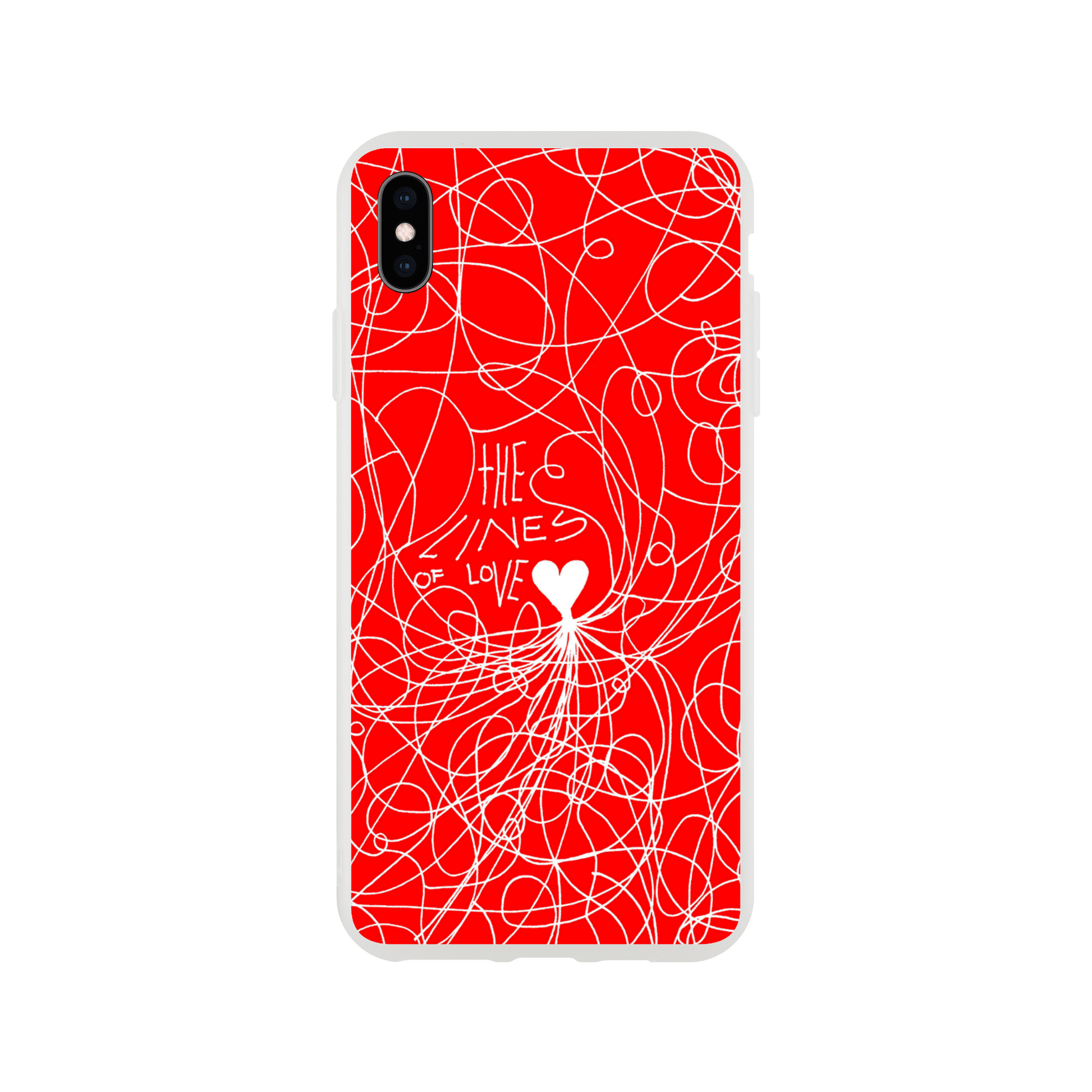 The Lines of Love (Red Edition) - Flexi iPhone Case Phone case