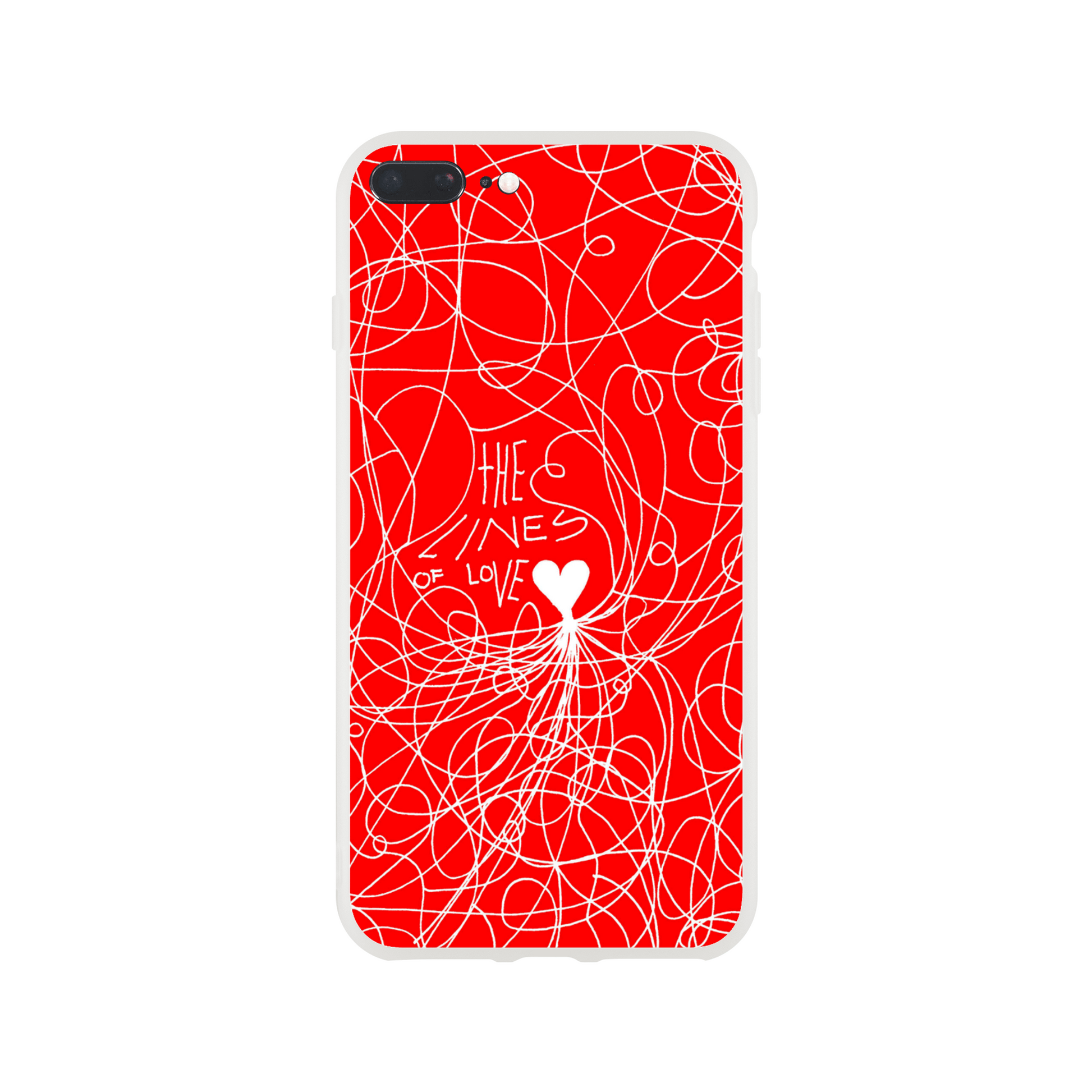 The Lines of Love (Red Edition) - Flexi iPhone Case Phone case