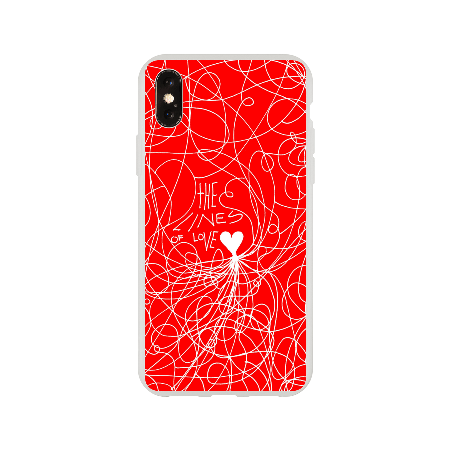 The Lines of Love (Red Edition) - Flexi iPhone Case Phone case