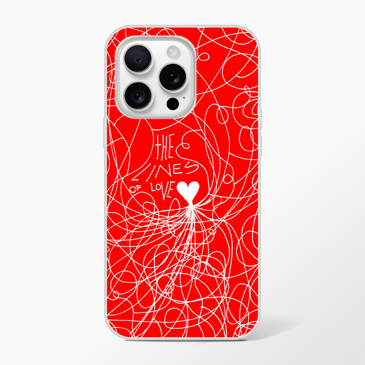 The Lines of Love (Red Edition) - Flexi iPhone Case Phone case