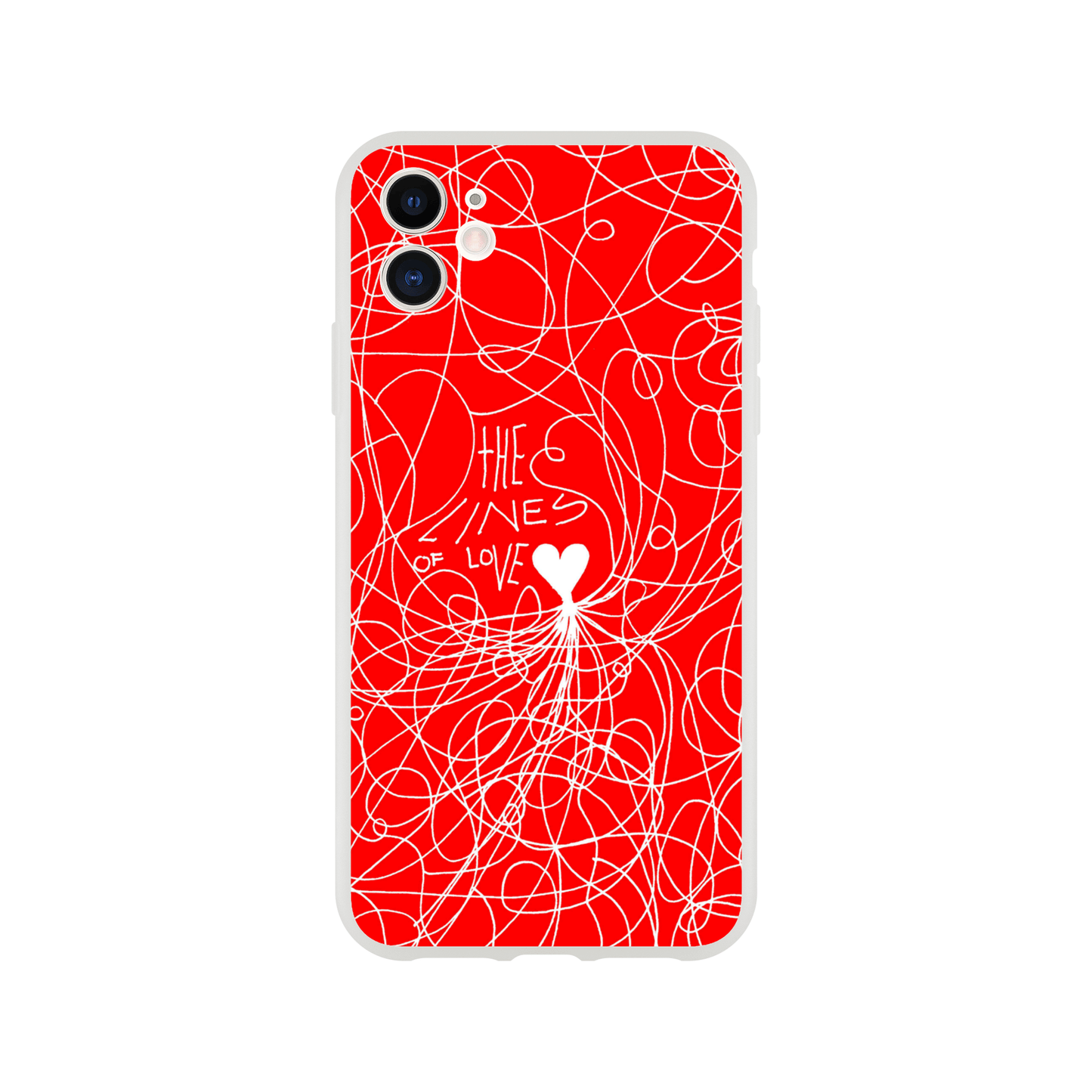 The Lines of Love (Red Edition) - Flexi iPhone Case Phone case iPhone 11
