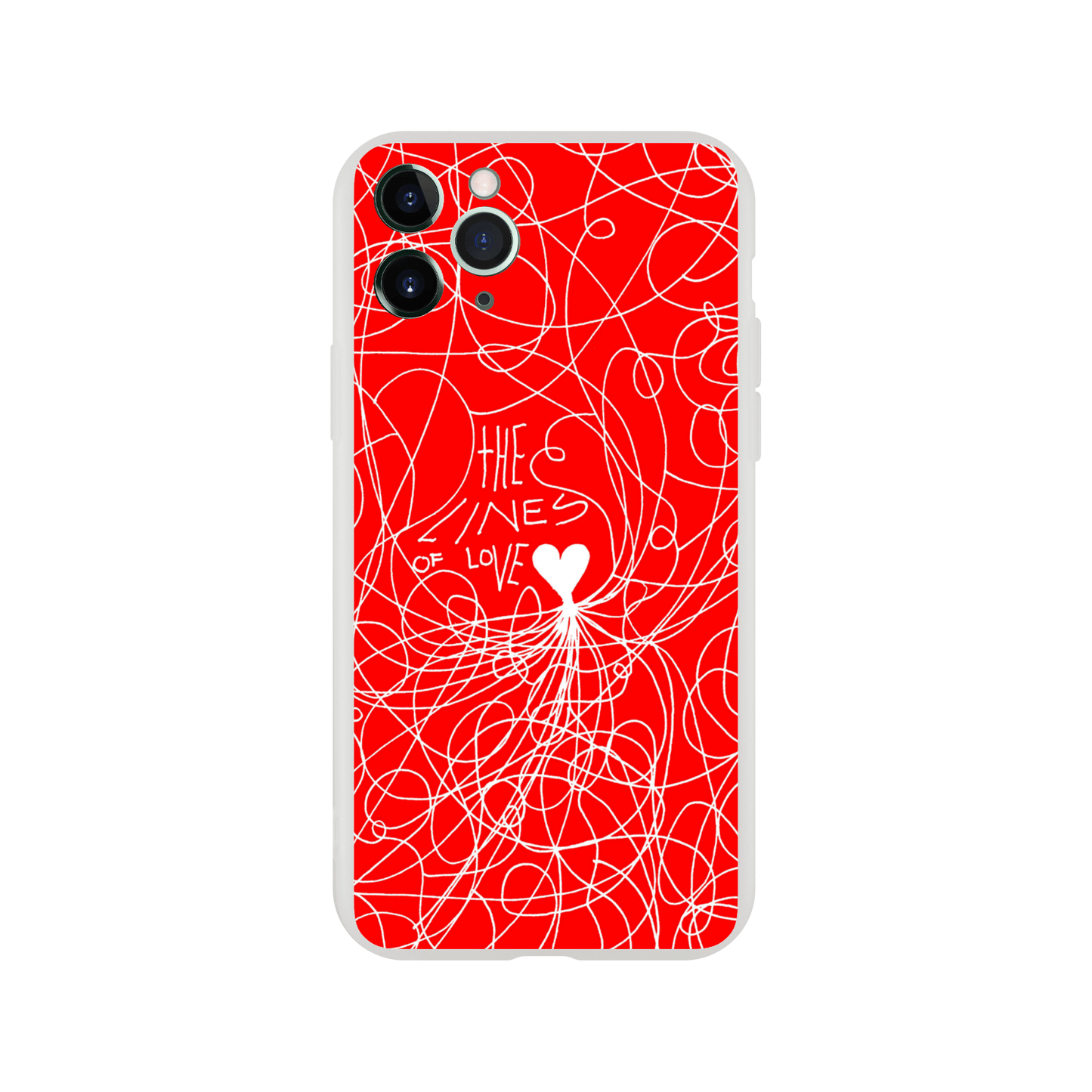 The Lines of Love (Red Edition) - Flexi iPhone Case Phone case iPhone 11 Pro
