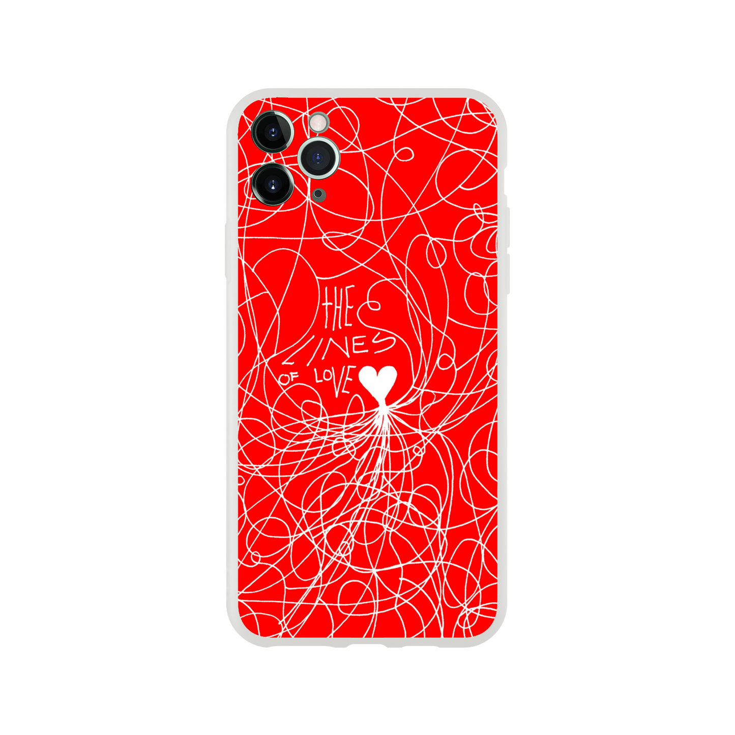 The Lines of Love (Red Edition) - Flexi iPhone Case Phone case iPhone 11 Pro Max