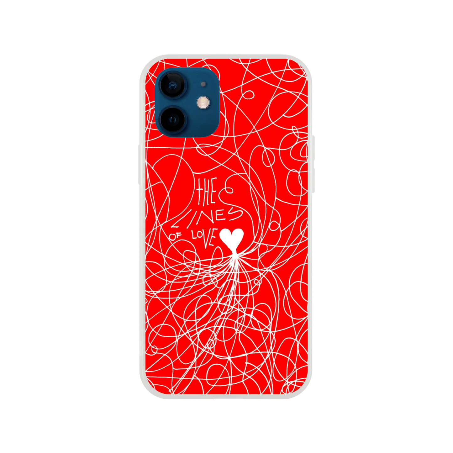The Lines of Love (Red Edition) - Flexi iPhone Case Phone case iPhone 12