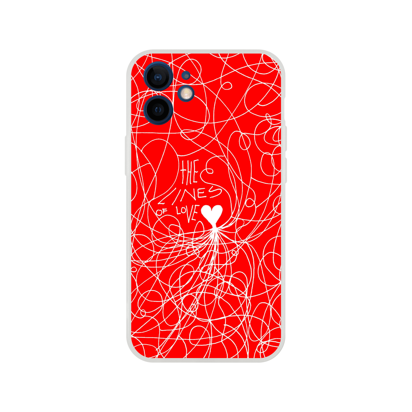 The Lines of Love (Red Edition) - Flexi iPhone Case Phone case iPhone 12 Mini