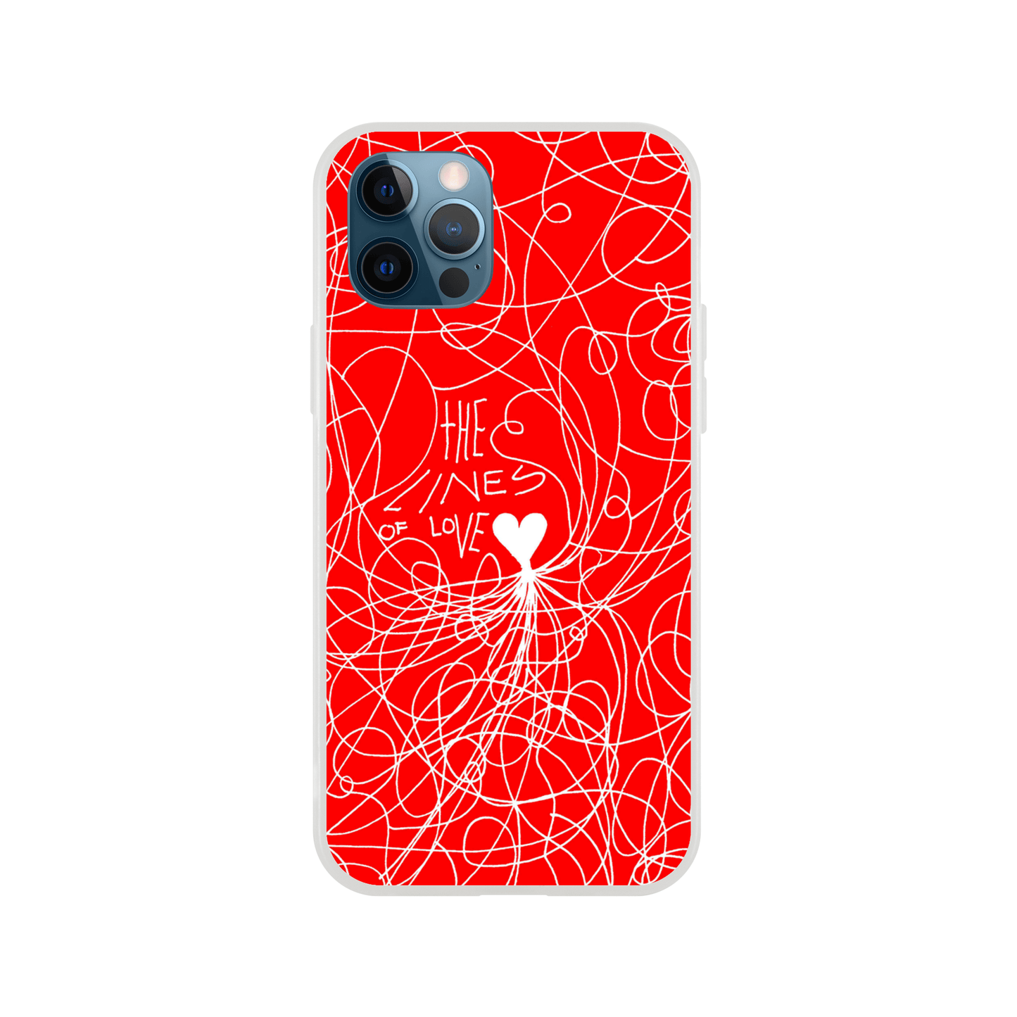 The Lines of Love (Red Edition) - Flexi iPhone Case Phone case iPhone 12 Pro