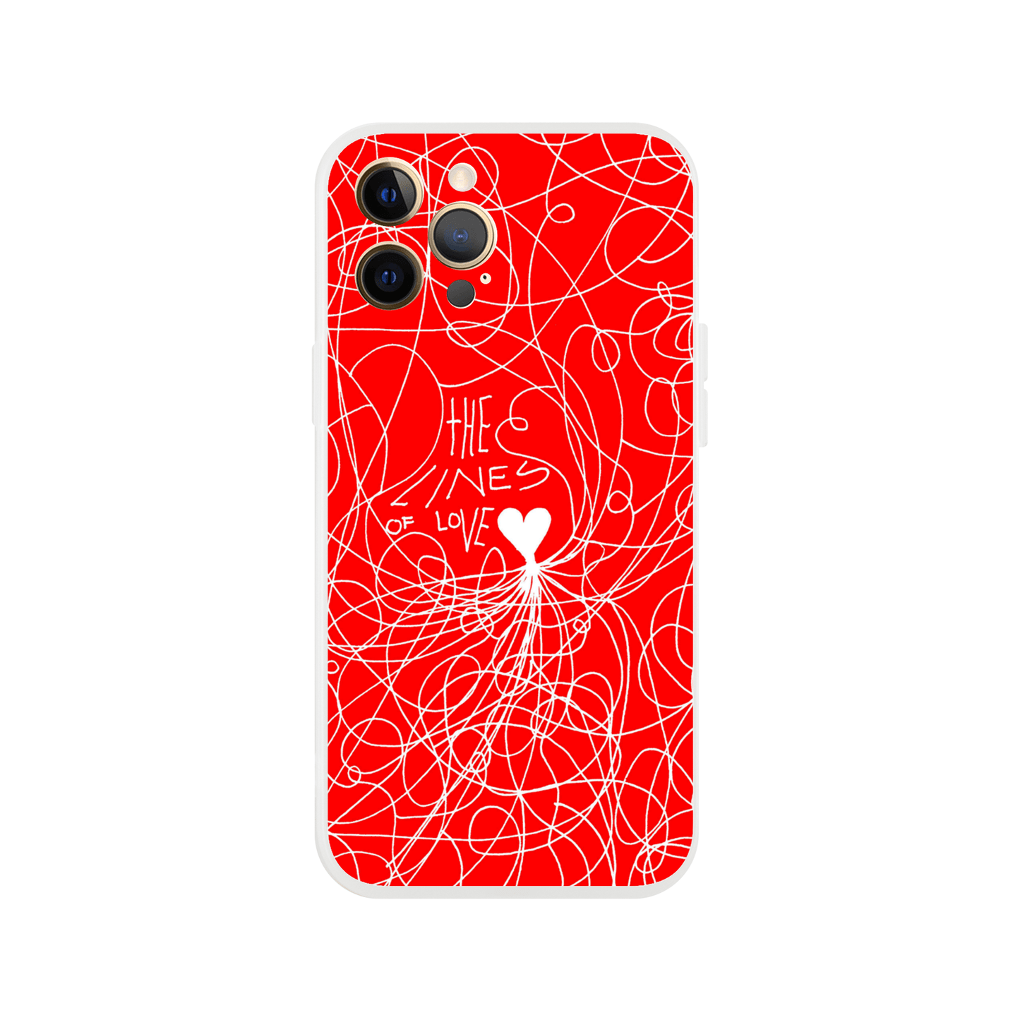 The Lines of Love (Red Edition) - Flexi iPhone Case Phone case iPhone 12 Pro Max