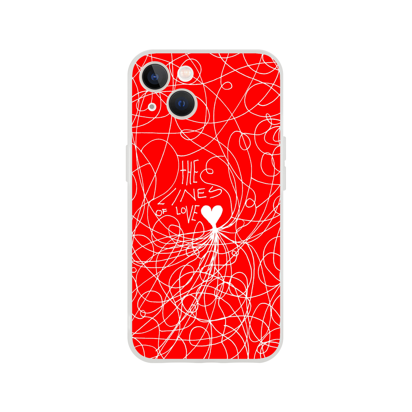 The Lines of Love (Red Edition) - Flexi iPhone Case Phone case iPhone 13
