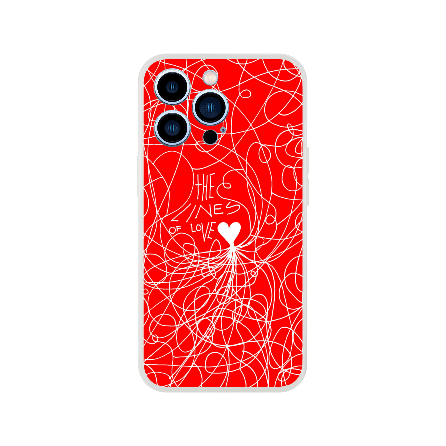 The Lines of Love (Red Edition) - Flexi iPhone Case Phone case iPhone 13 Pro