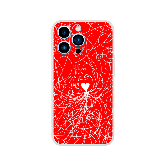 The Lines of Love (Red Edition) - Flexi iPhone Case Phone case iPhone 13 Pro