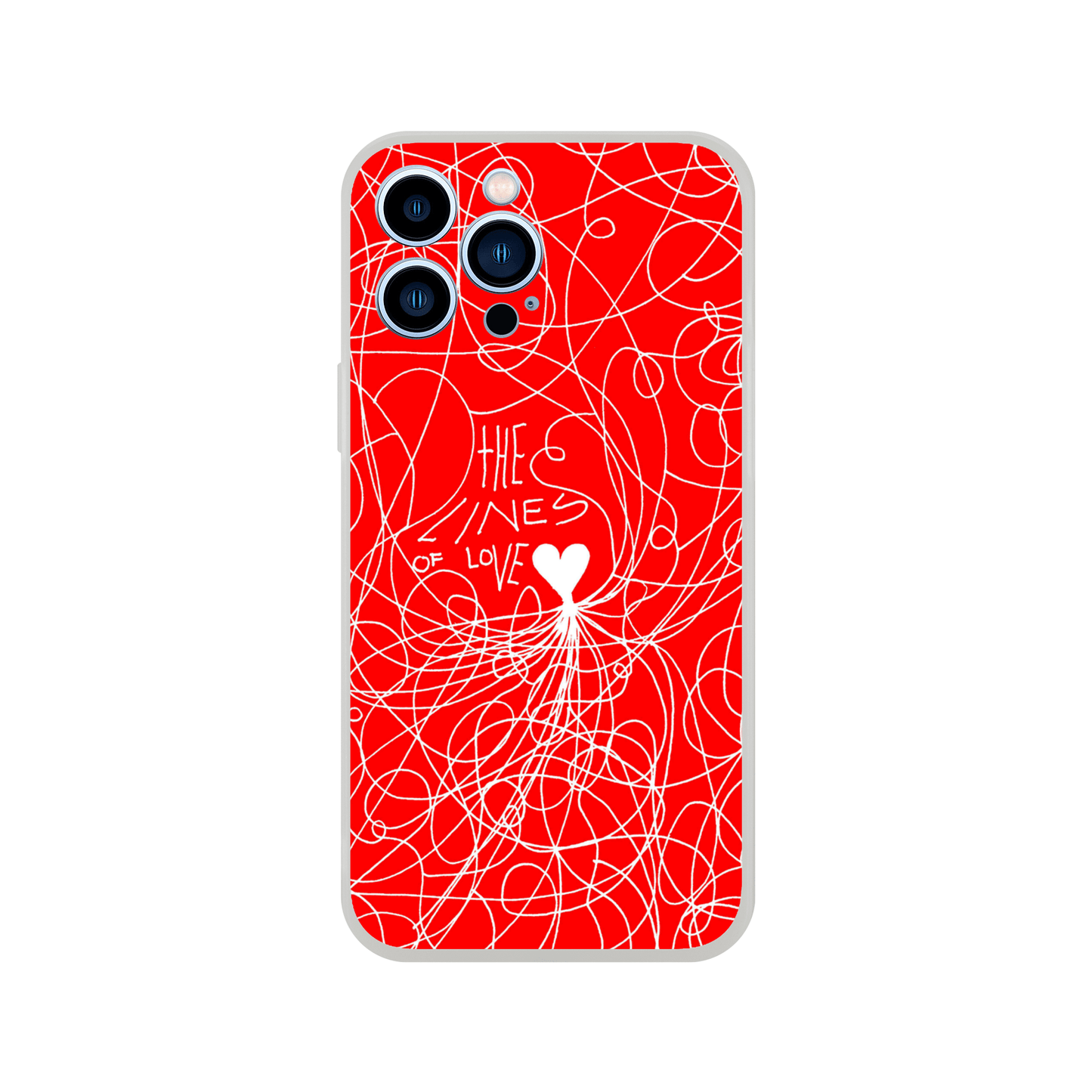 The Lines of Love (Red Edition) - Flexi iPhone Case Phone case iPhone 13 Pro Max