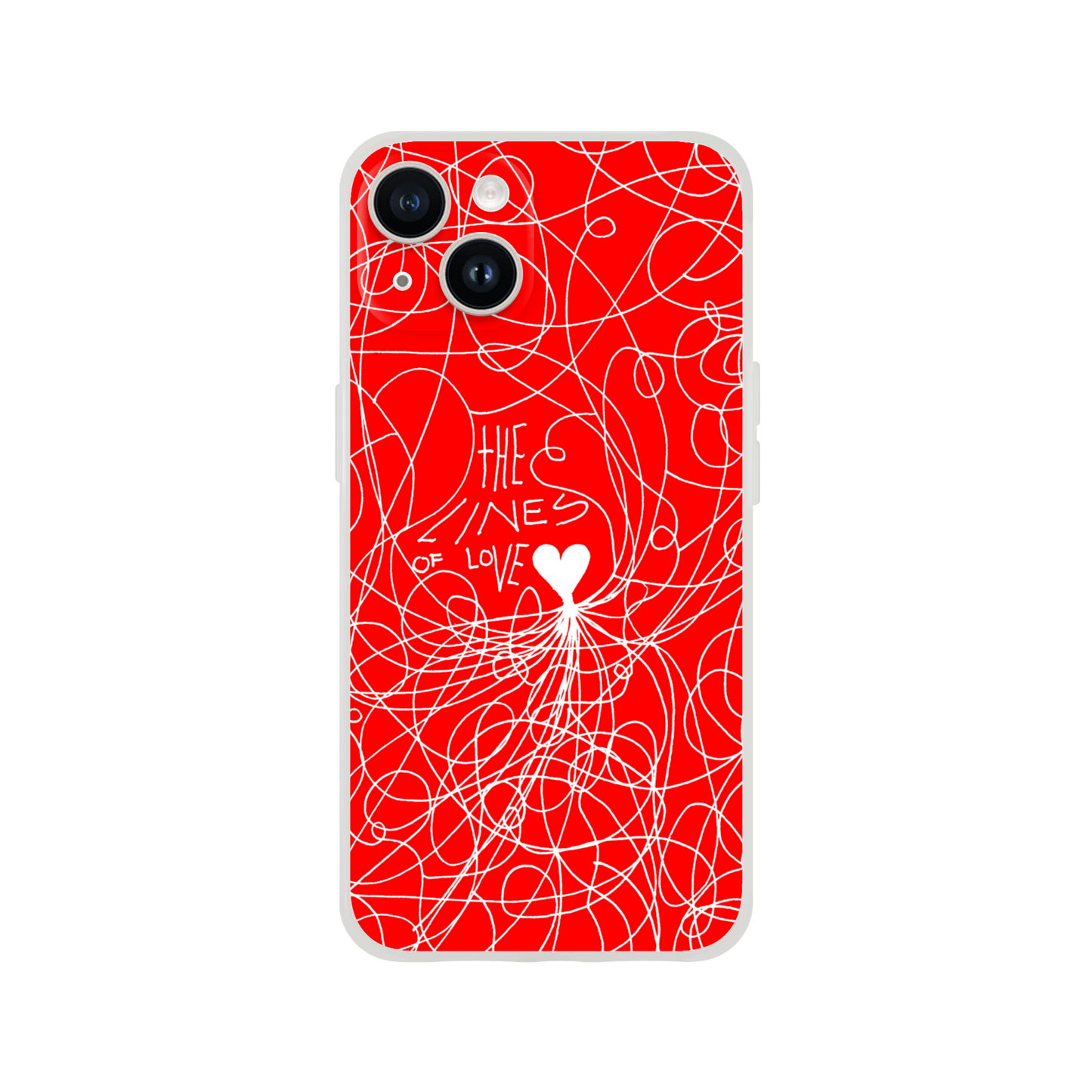 The Lines of Love (Red Edition) - Flexi iPhone Case Phone case iPhone 14