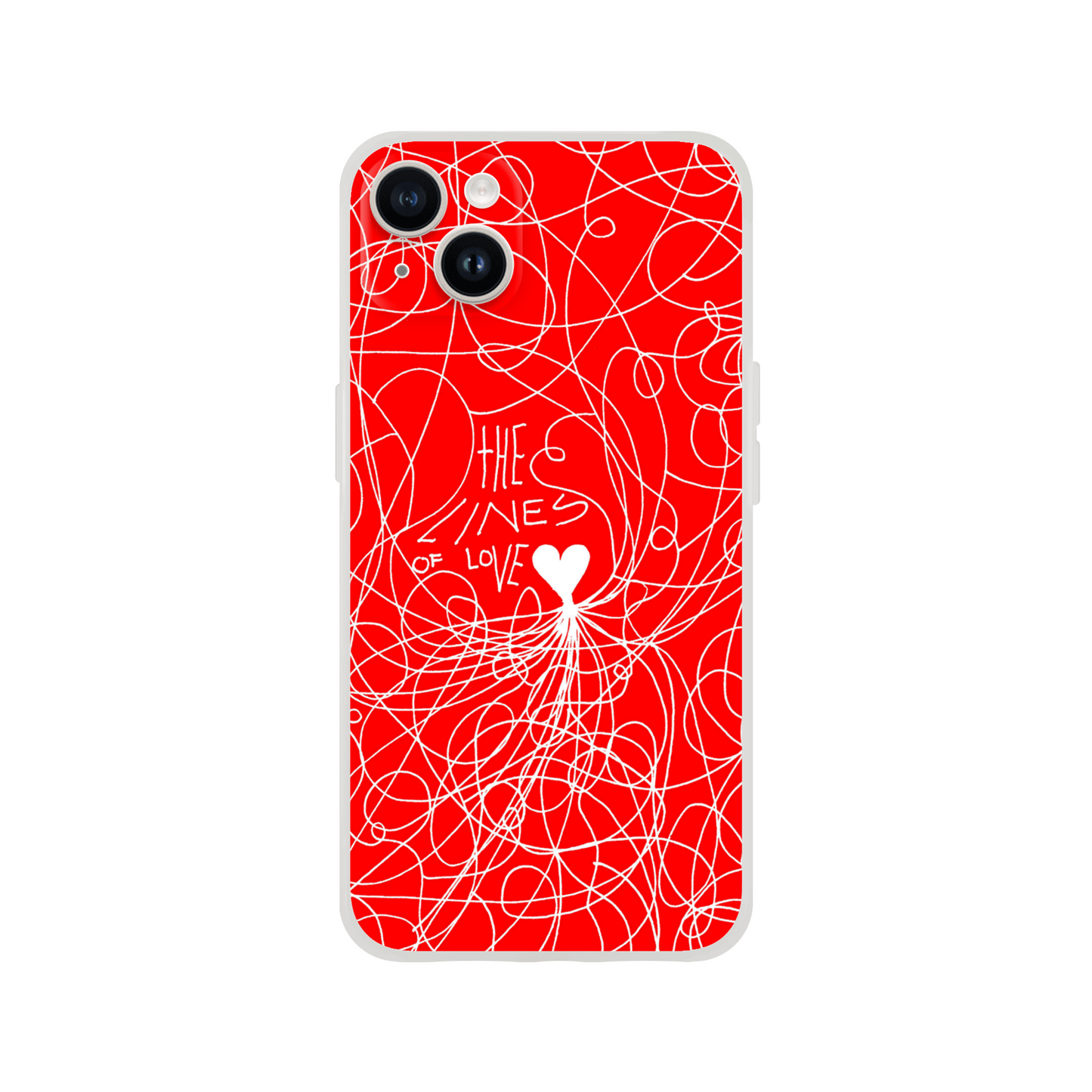 The Lines of Love (Red Edition) - Flexi iPhone Case Phone case iPhone 14 Plus