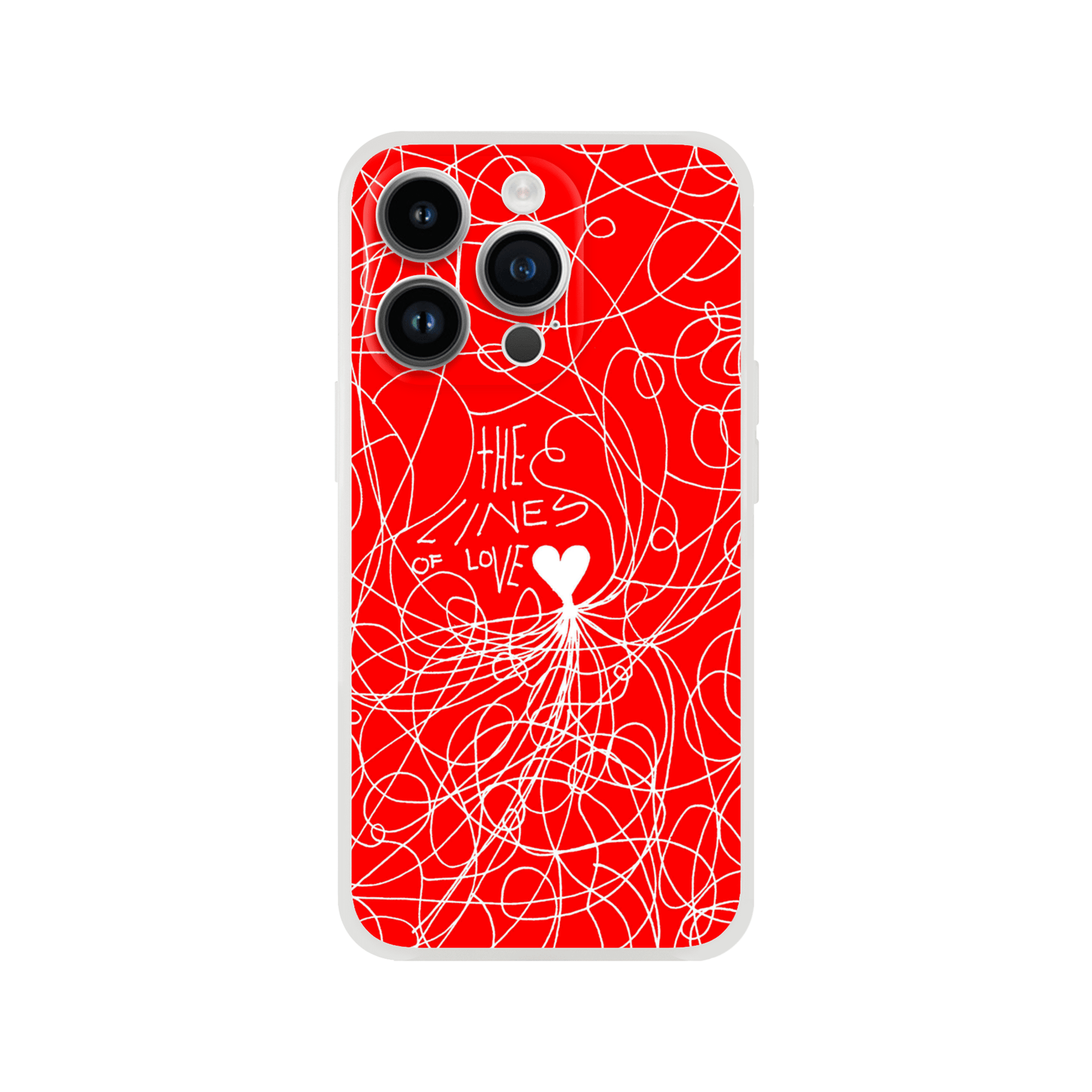 The Lines of Love (Red Edition) - Flexi iPhone Case Phone case iPhone 14 Pro