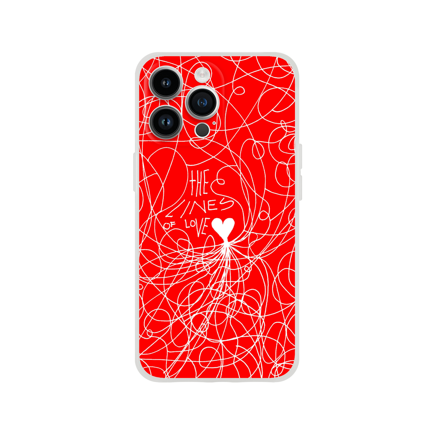 The Lines of Love (Red Edition) - Flexi iPhone Case Phone case iPhone 14 Pro Max