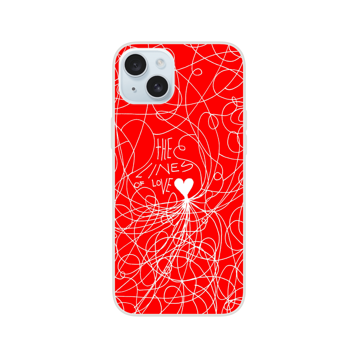 The Lines of Love (Red Edition) - Flexi iPhone Case Phone case iPhone 15 Plus