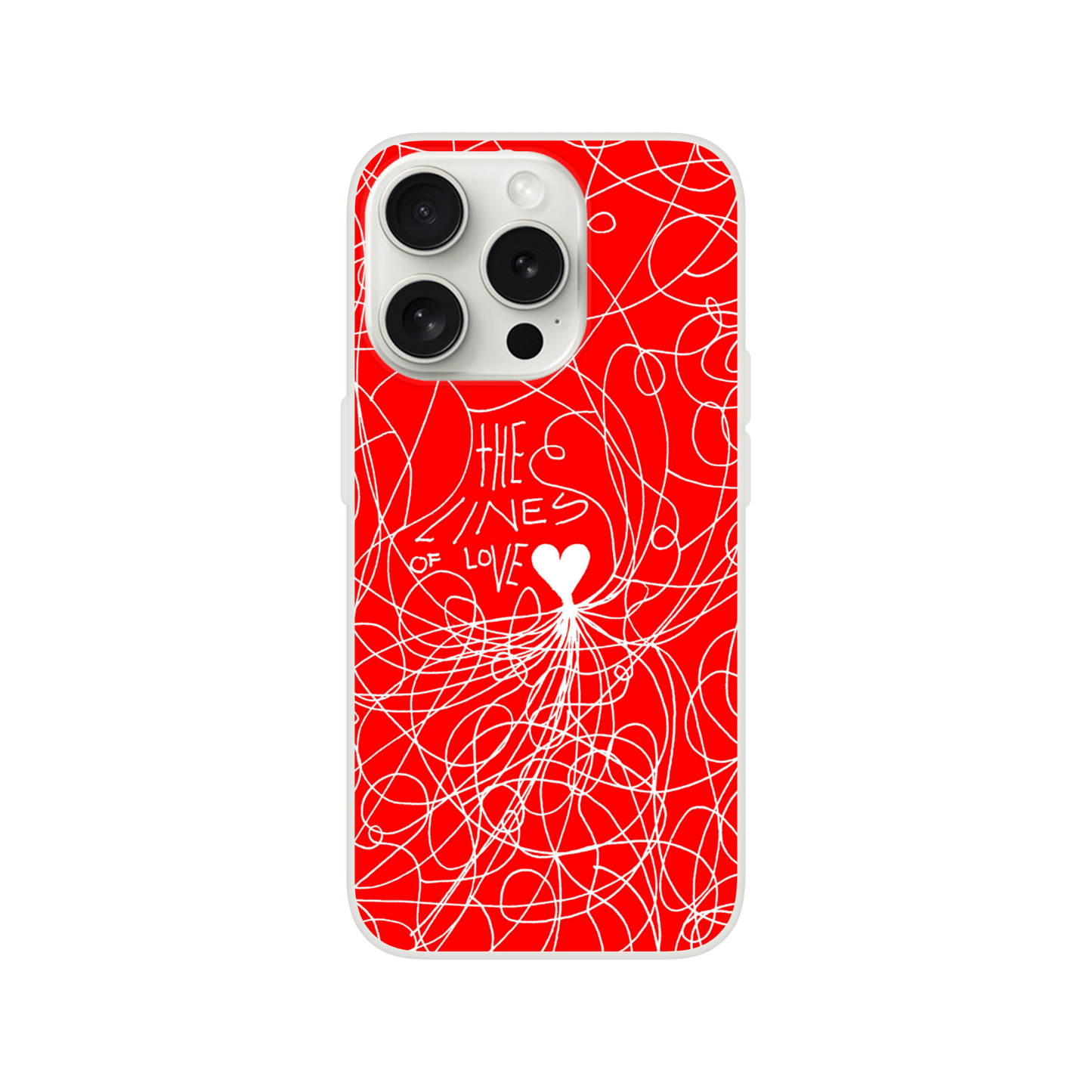 The Lines of Love (Red Edition) - Flexi iPhone Case Phone case iPhone 15 Pro