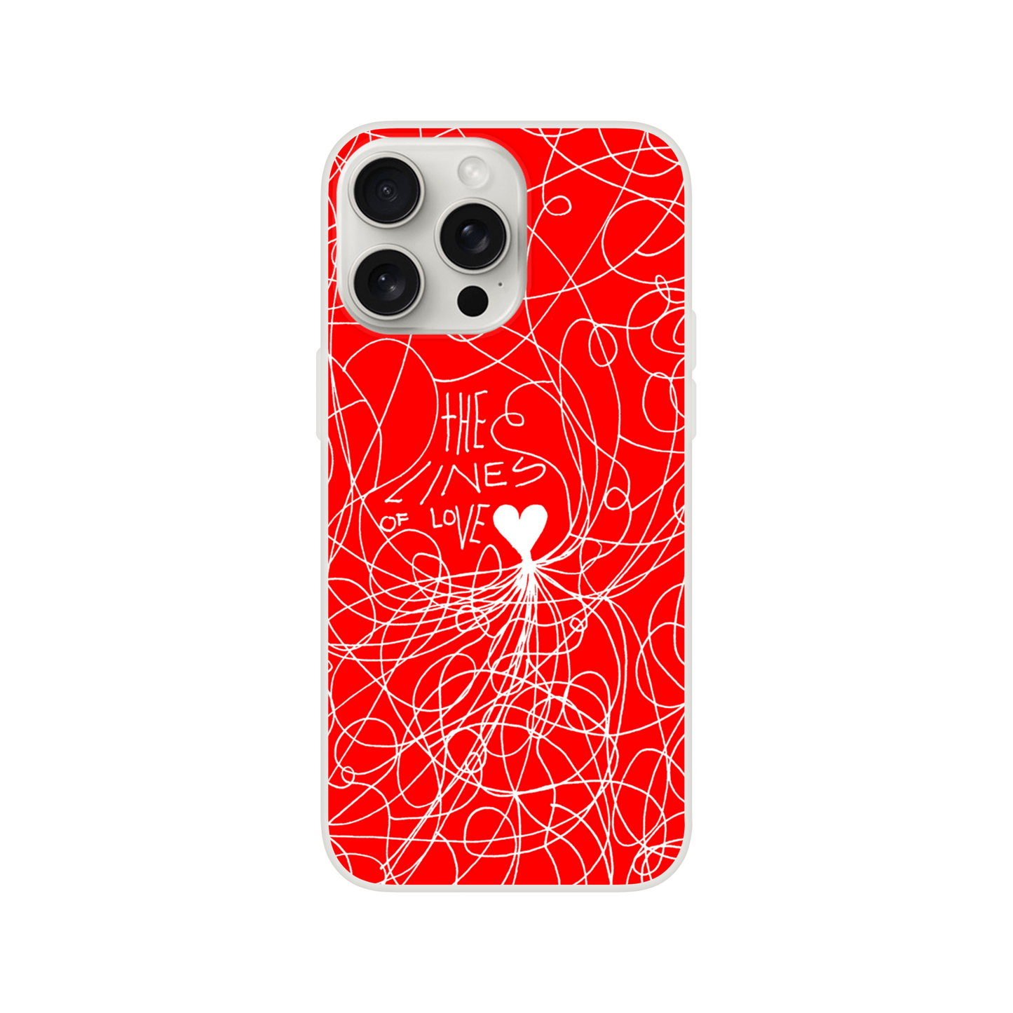 The Lines of Love (Red Edition) - Flexi iPhone Case Phone case iPhone 15 Pro Max