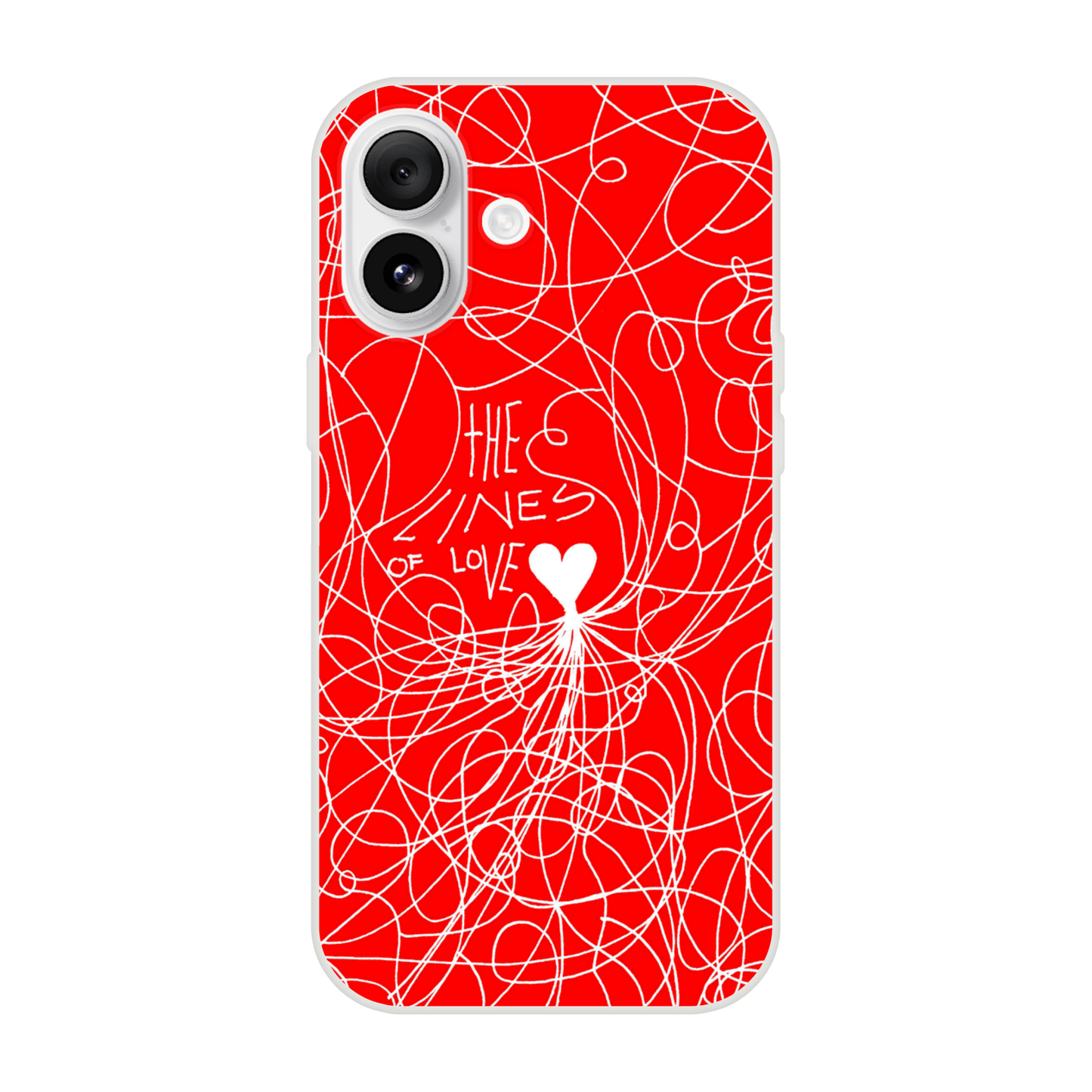 The Lines of Love (Red Edition) - Flexi iPhone Case Phone case iPhone 16 Plus