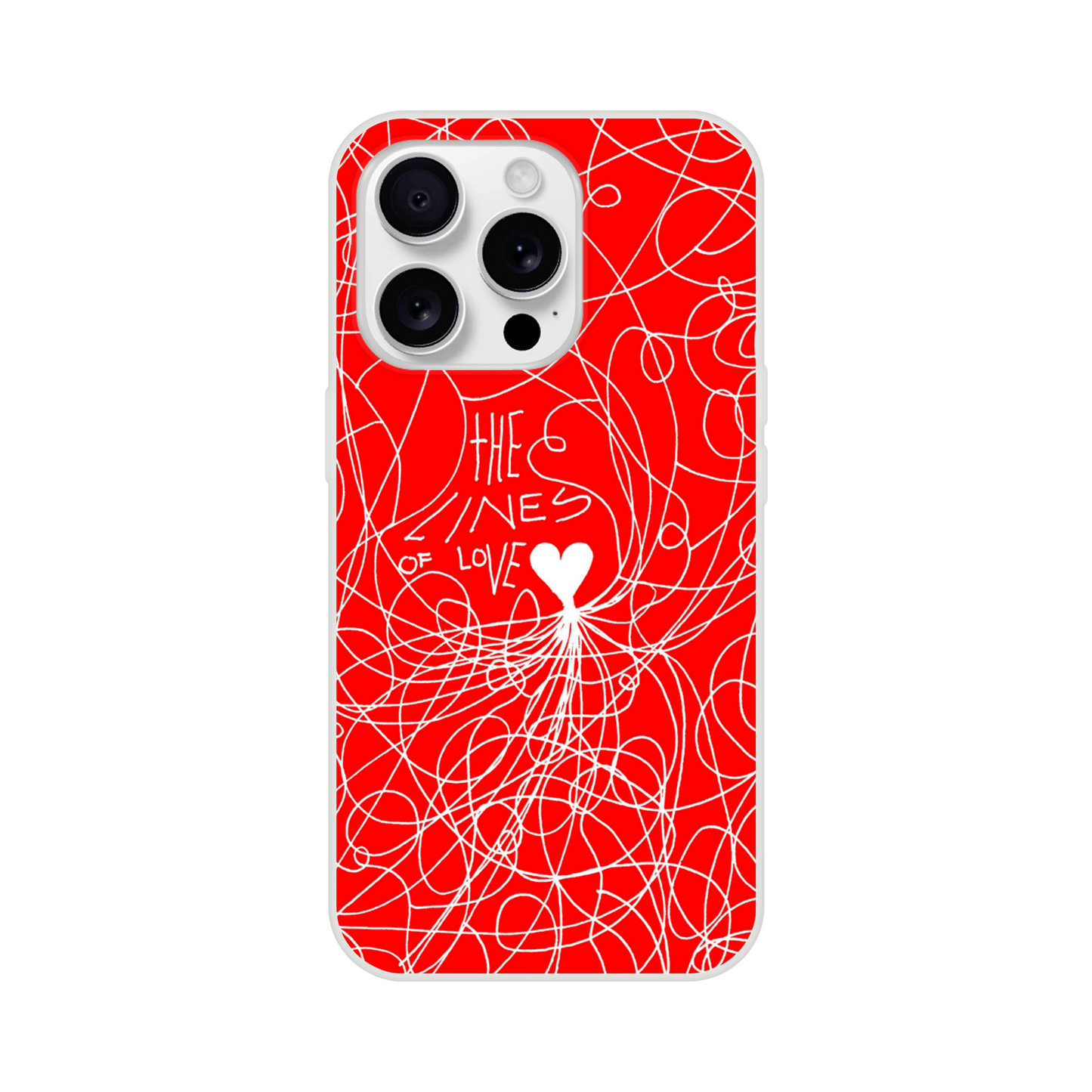 The Lines of Love (Red Edition) - Flexi iPhone Case Phone case iPhone 16 Pro