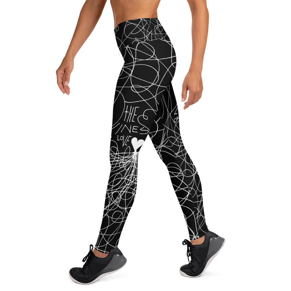 The Lines of Love - Yoga Leggings Yoga Leggings