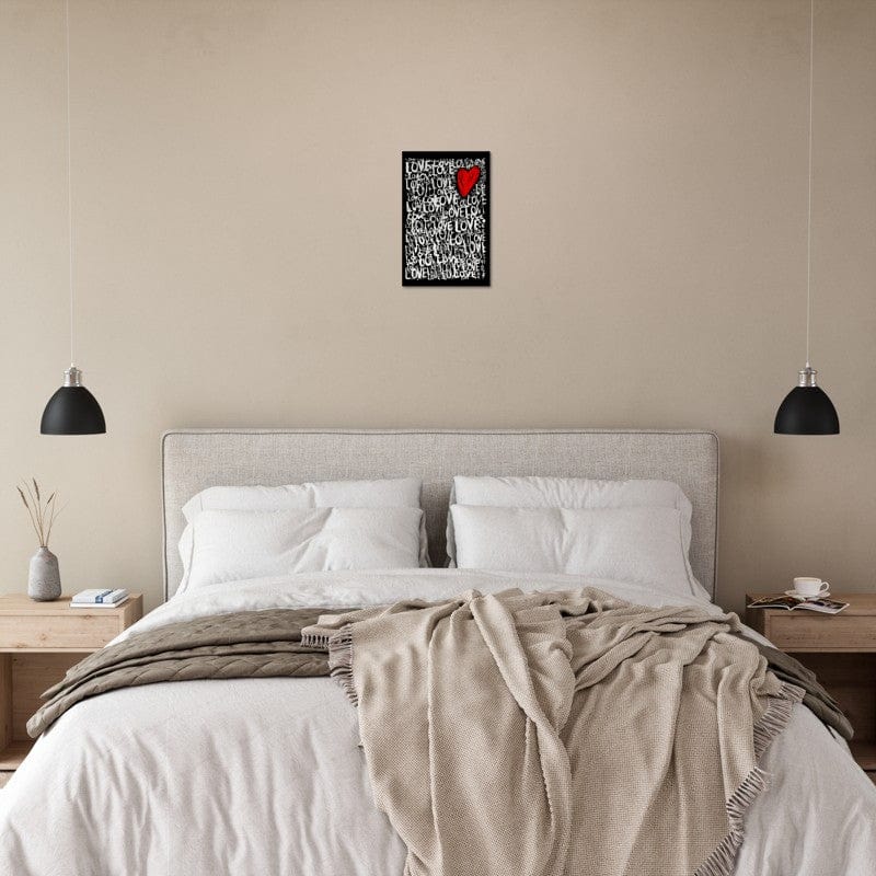 The Love - Abstract Typography Print (Black Edition) Art Prints
