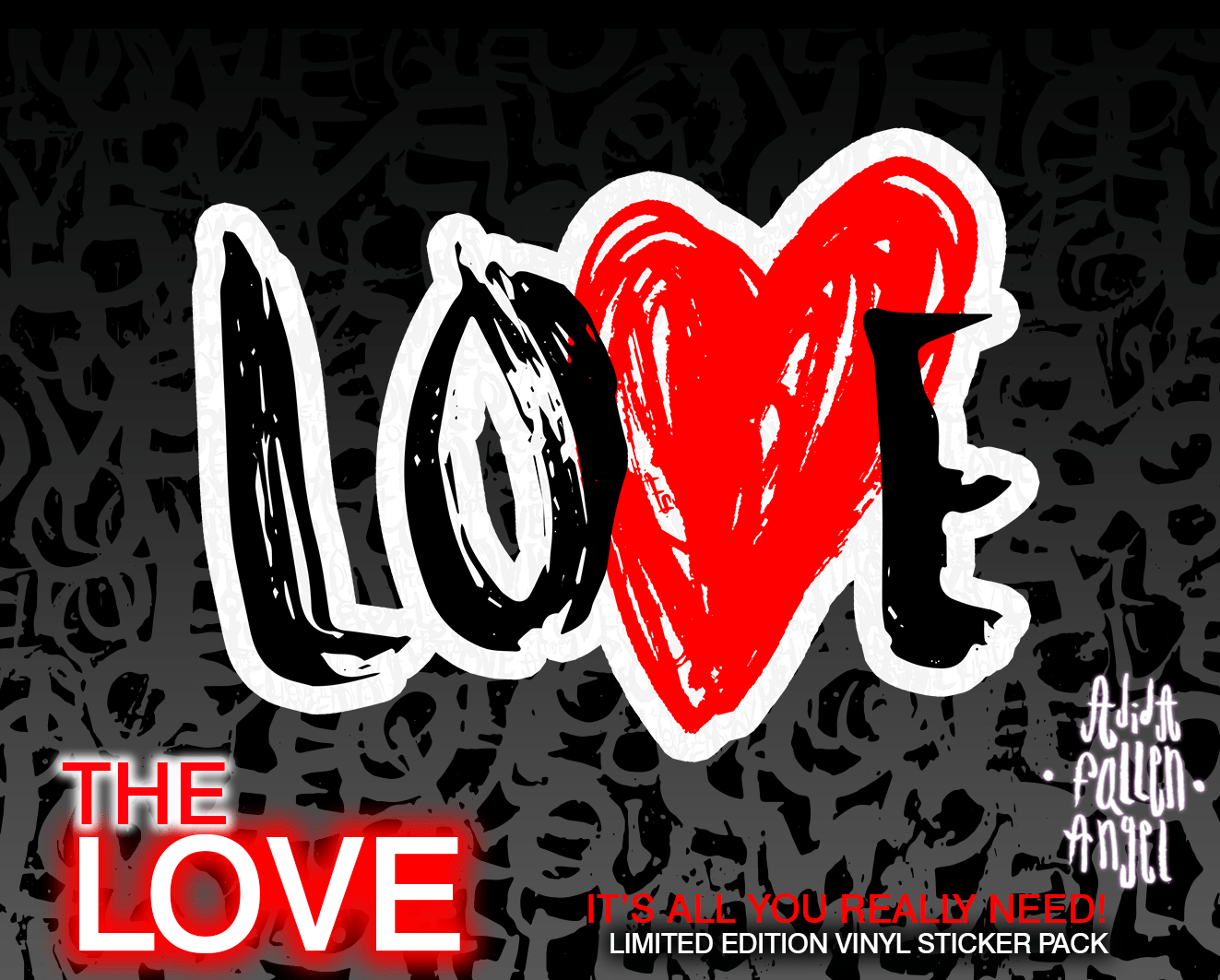 The Love - abstract typography Sticker Pack Stickers