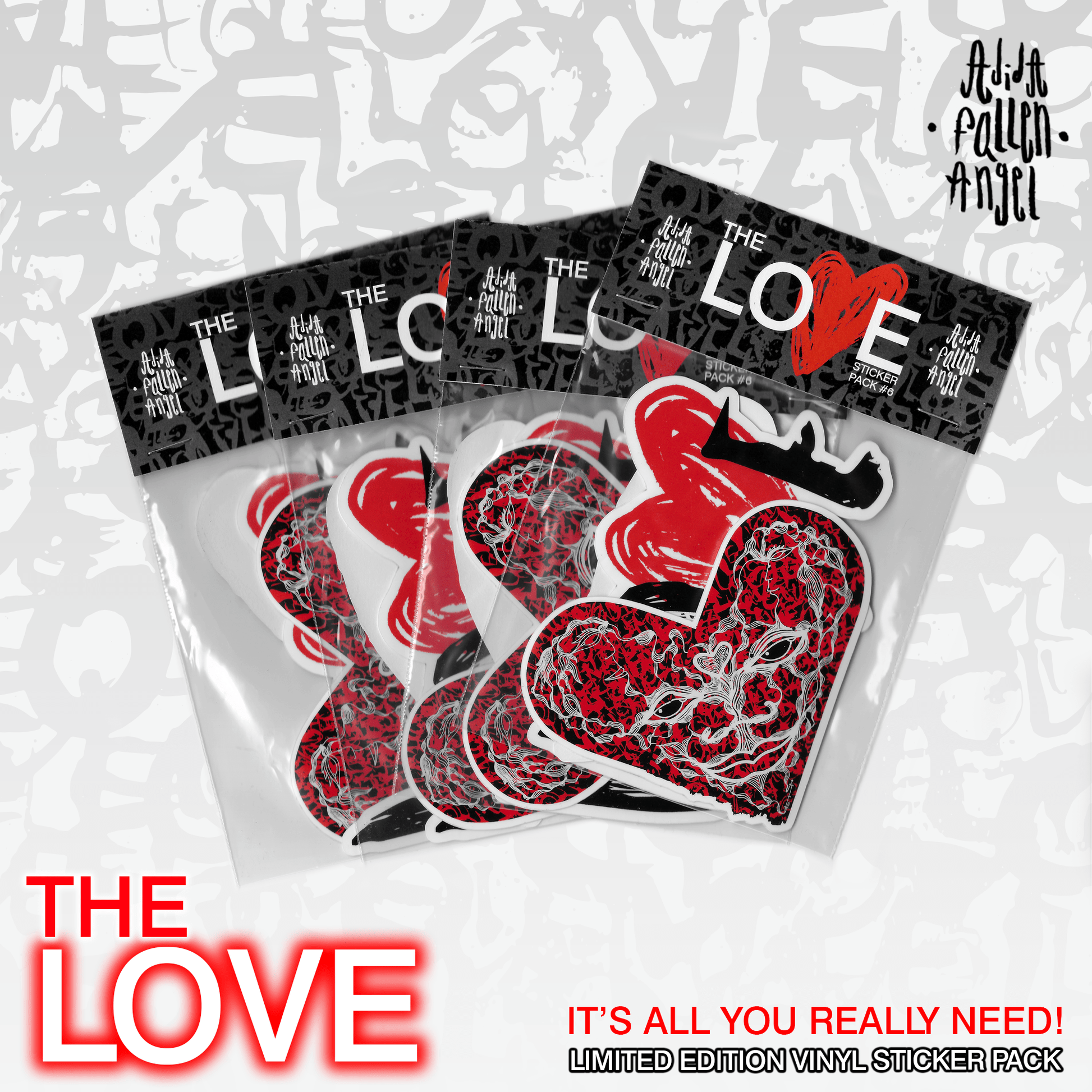 The Love - abstract typography Sticker Pack Stickers