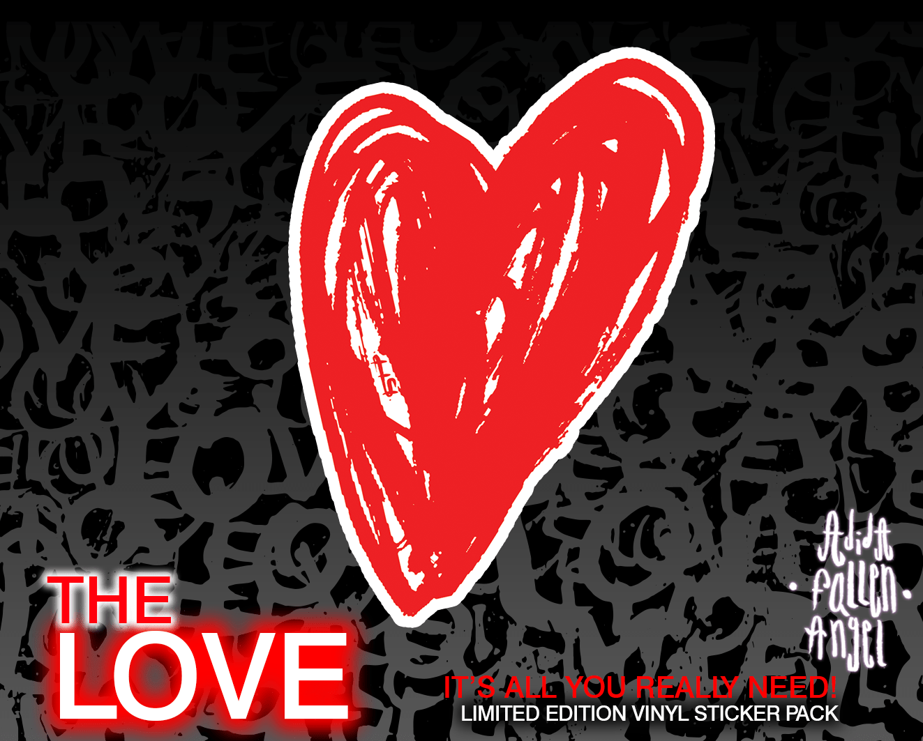 The Love - abstract typography Sticker Pack Stickers