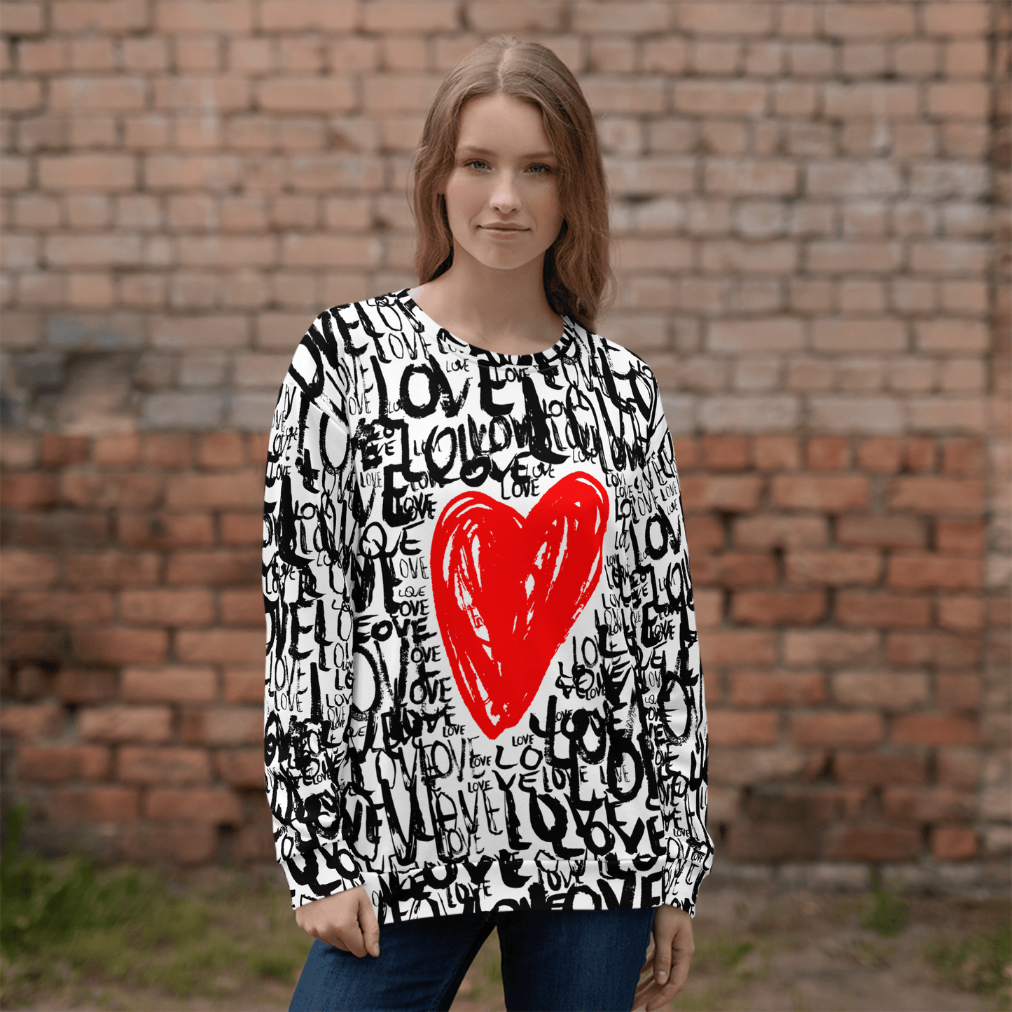 The Love - All over print Unisex Sweatshirt. apparel