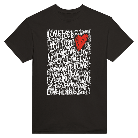 The Love - Heavyweight Unisex Crewneck T-shirt apparel Black / S