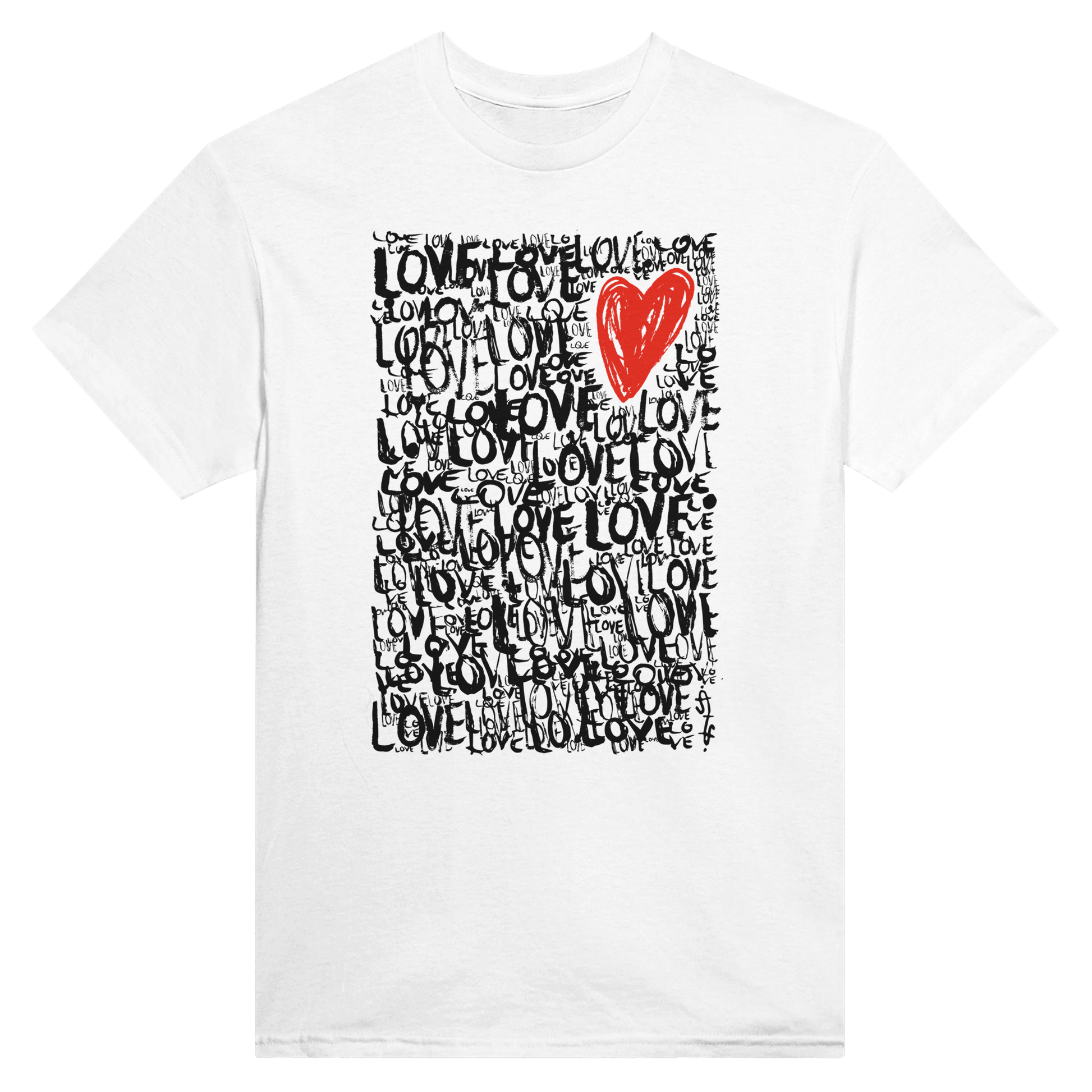 The Love - Heavyweight Unisex Crewneck T-shirt apparel White / S