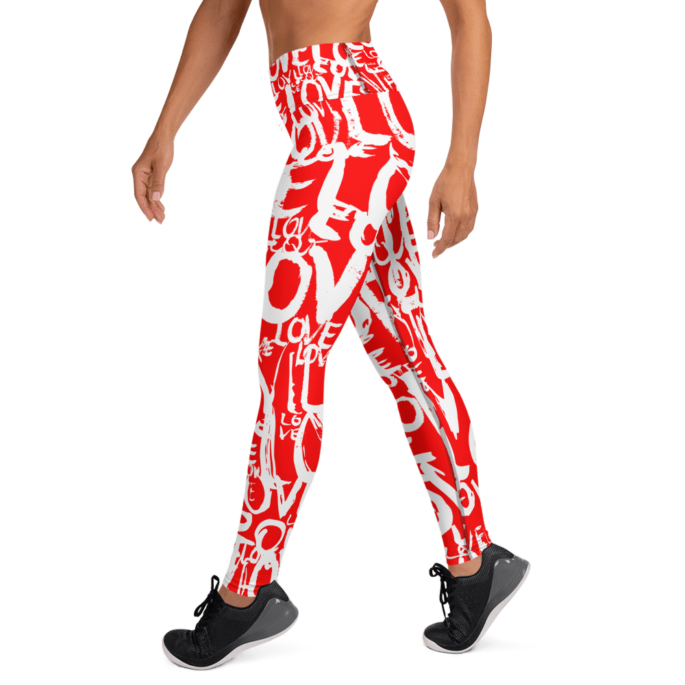 The Love in Red - Yoga Leggings Yoga Leggings