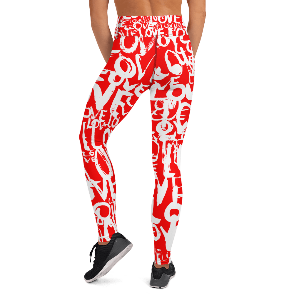 The Love in Red - Yoga Leggings Yoga Leggings