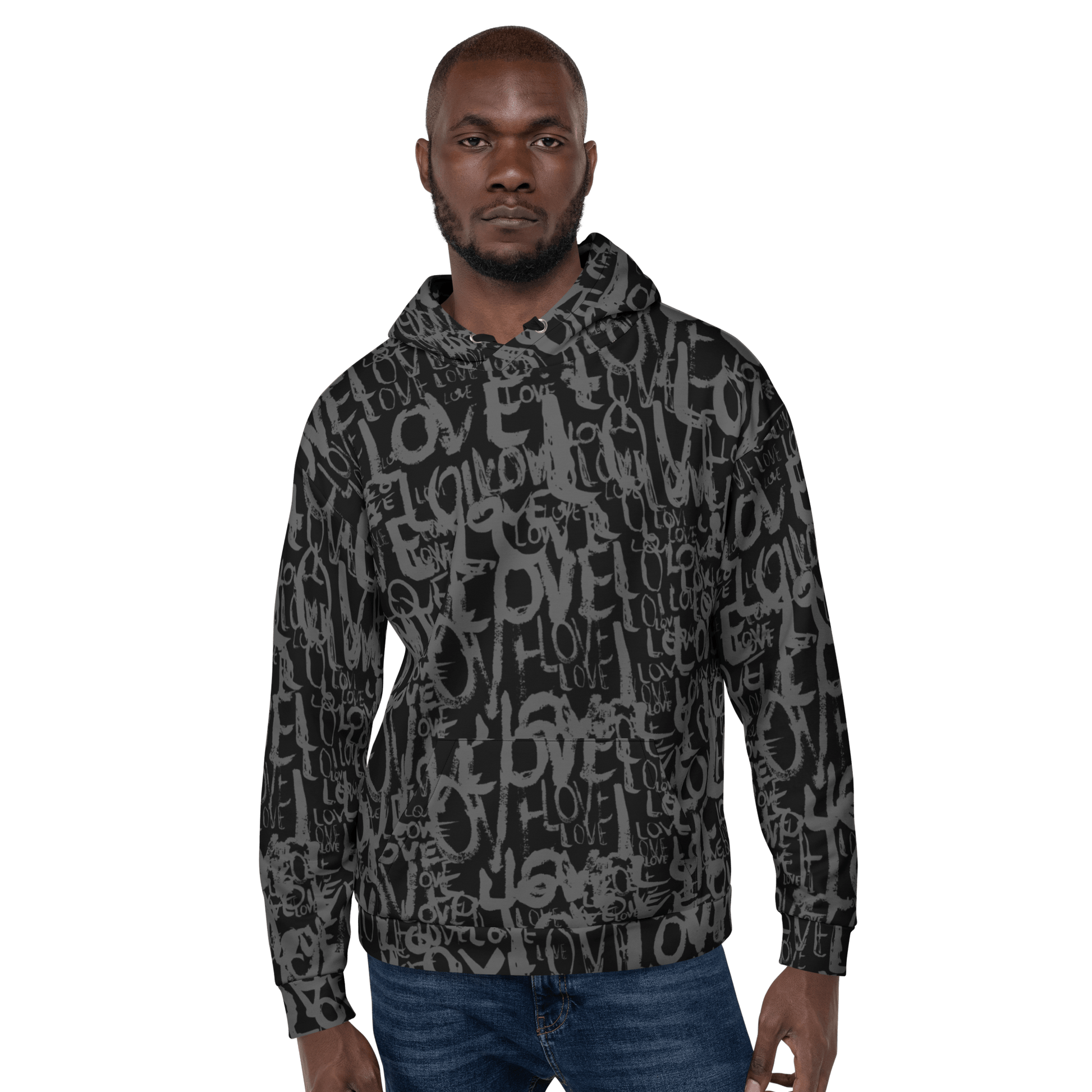 The Love Minimal - Unisex All-Over Print Hoodie apparel