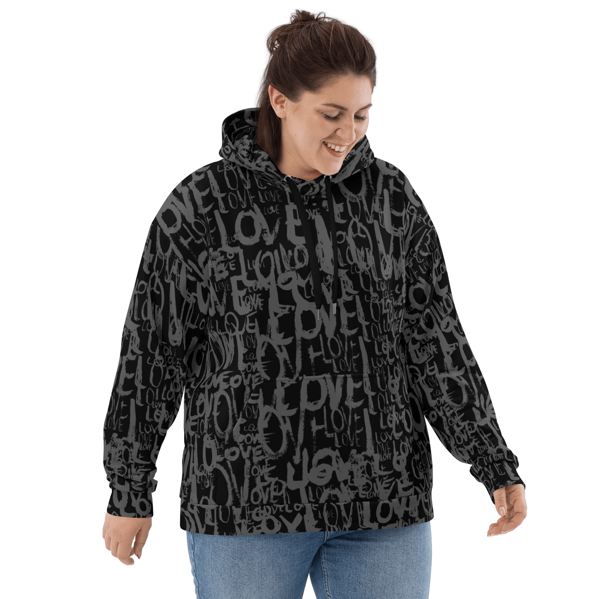 The Love Minimal - Unisex All-Over Print Hoodie apparel