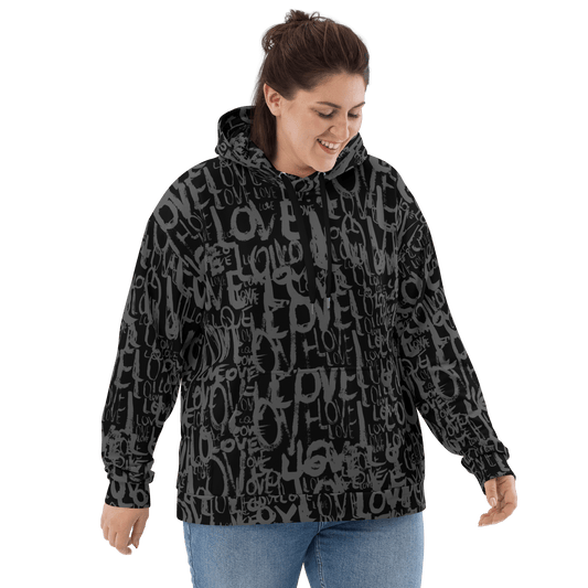 The Love Minimal - Unisex All-Over Print Hoodie apparel